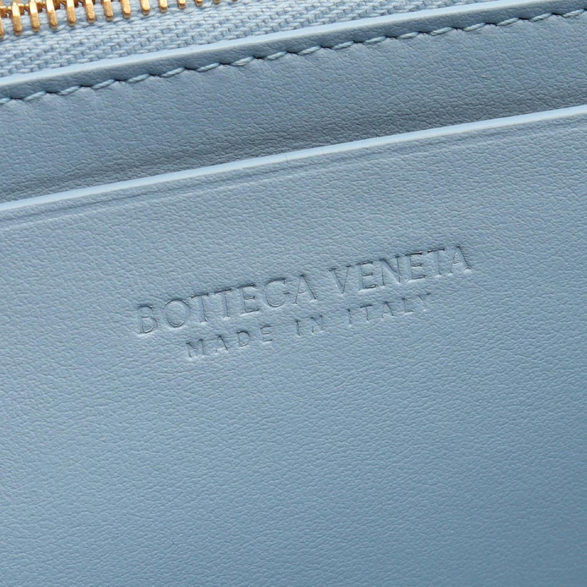 Bottega Veneta Blue Leather Long Wallet (Bi-Fold) (Pre-Owned)
