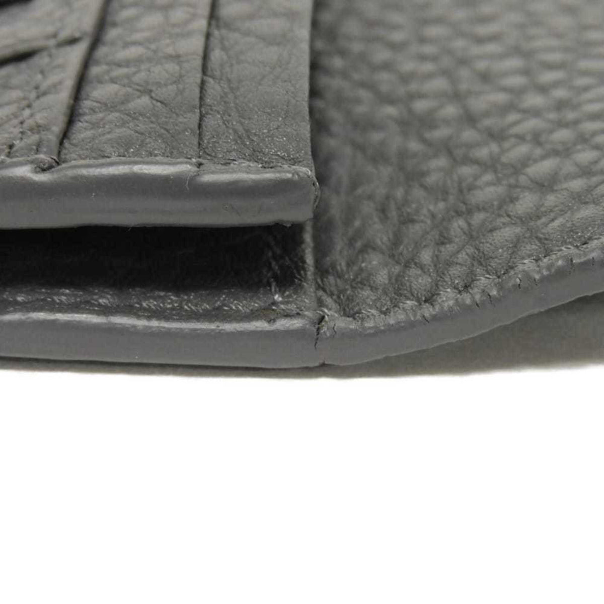 Fendi Gray Leather Long Wallet (Bi-Fold) (Pre-Owned)