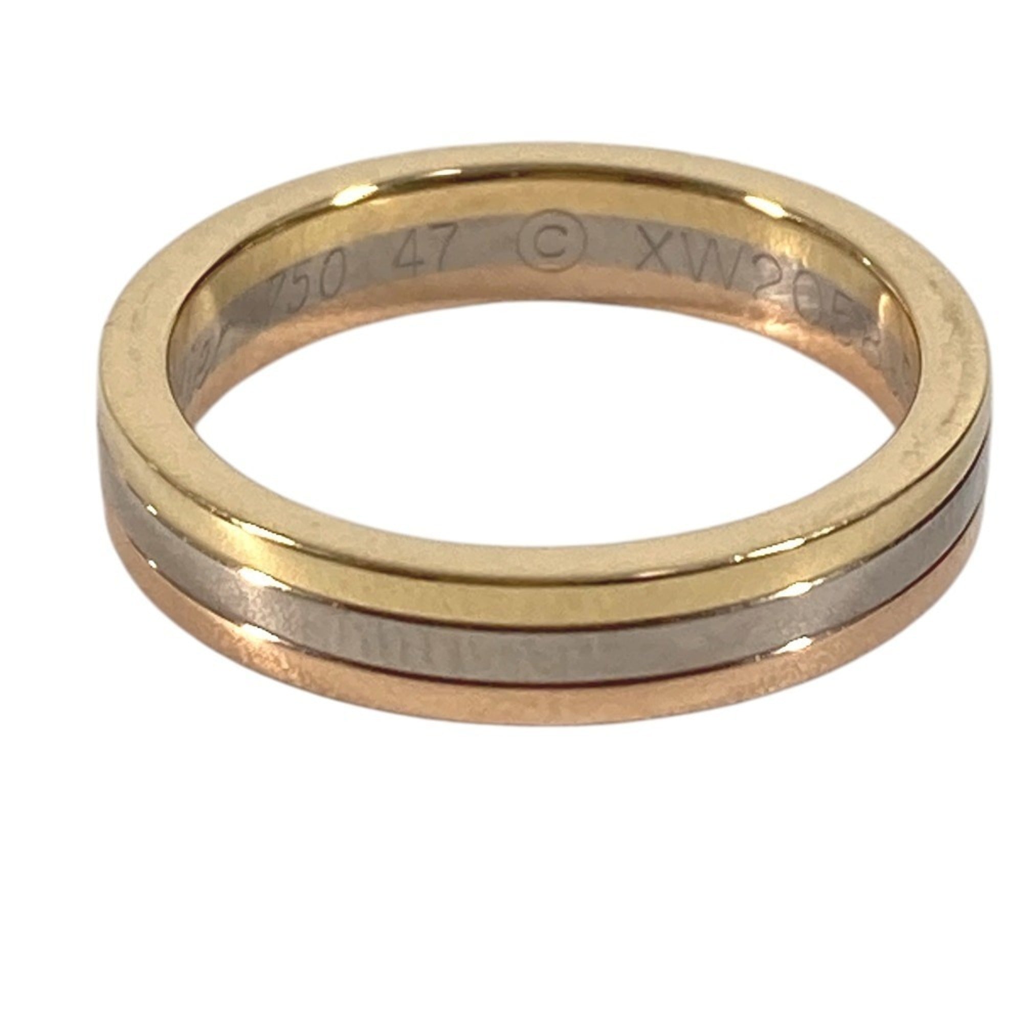 Cartier Trinity Gold Silver Pink Gold Yellow Gold (18K) Pink Gold (18K) White Gold (18K) Band Ring (Pre-Owned)