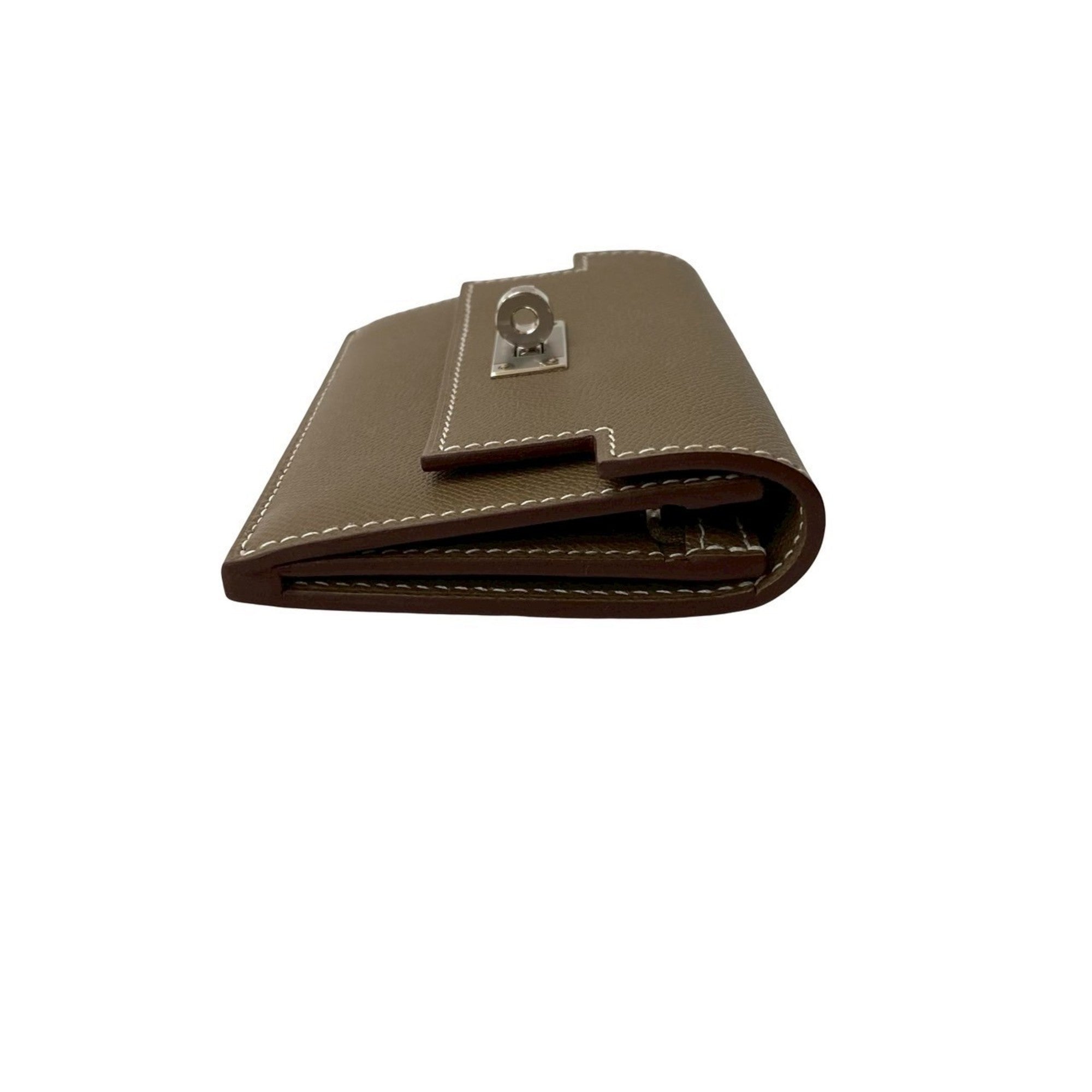 Hermes Brown Leather Coin Purse/Coin Case (Pre-Owned)