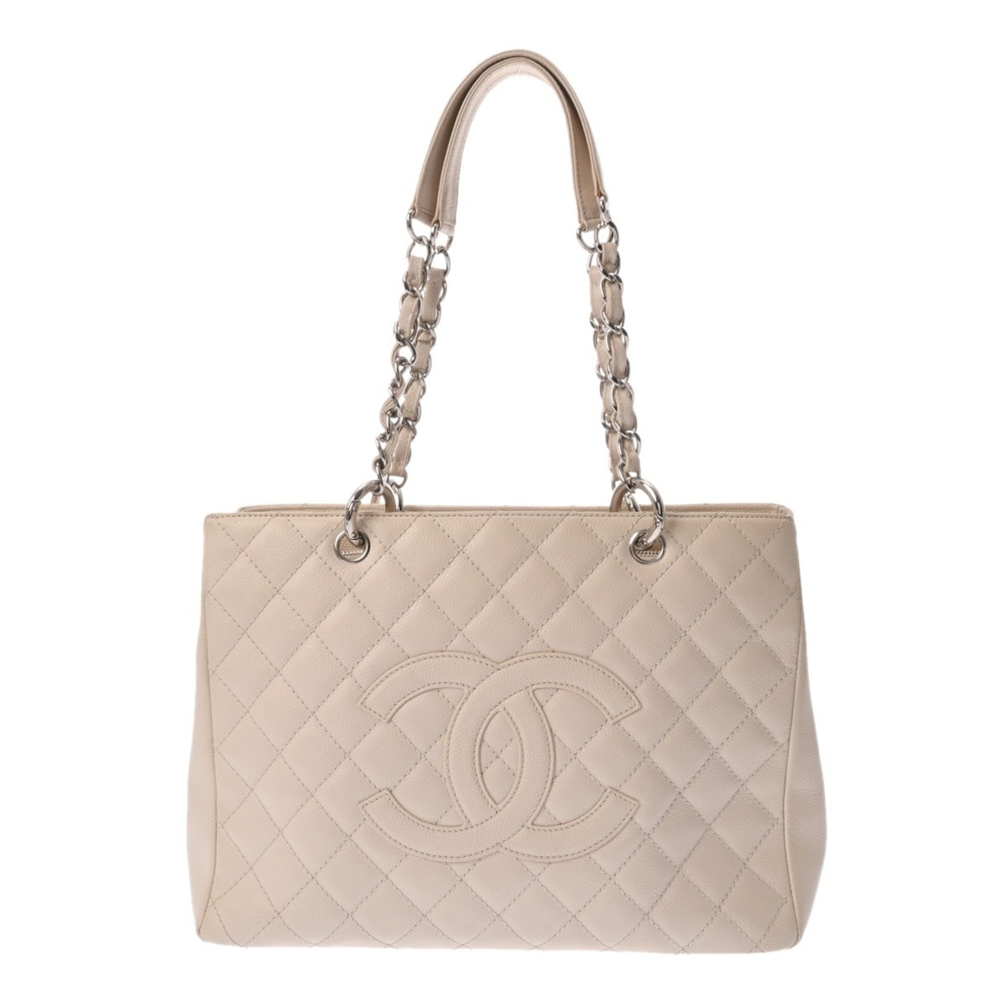 Chanel Ivory Grained Calfskin Tote Bag (Pre-Owned)