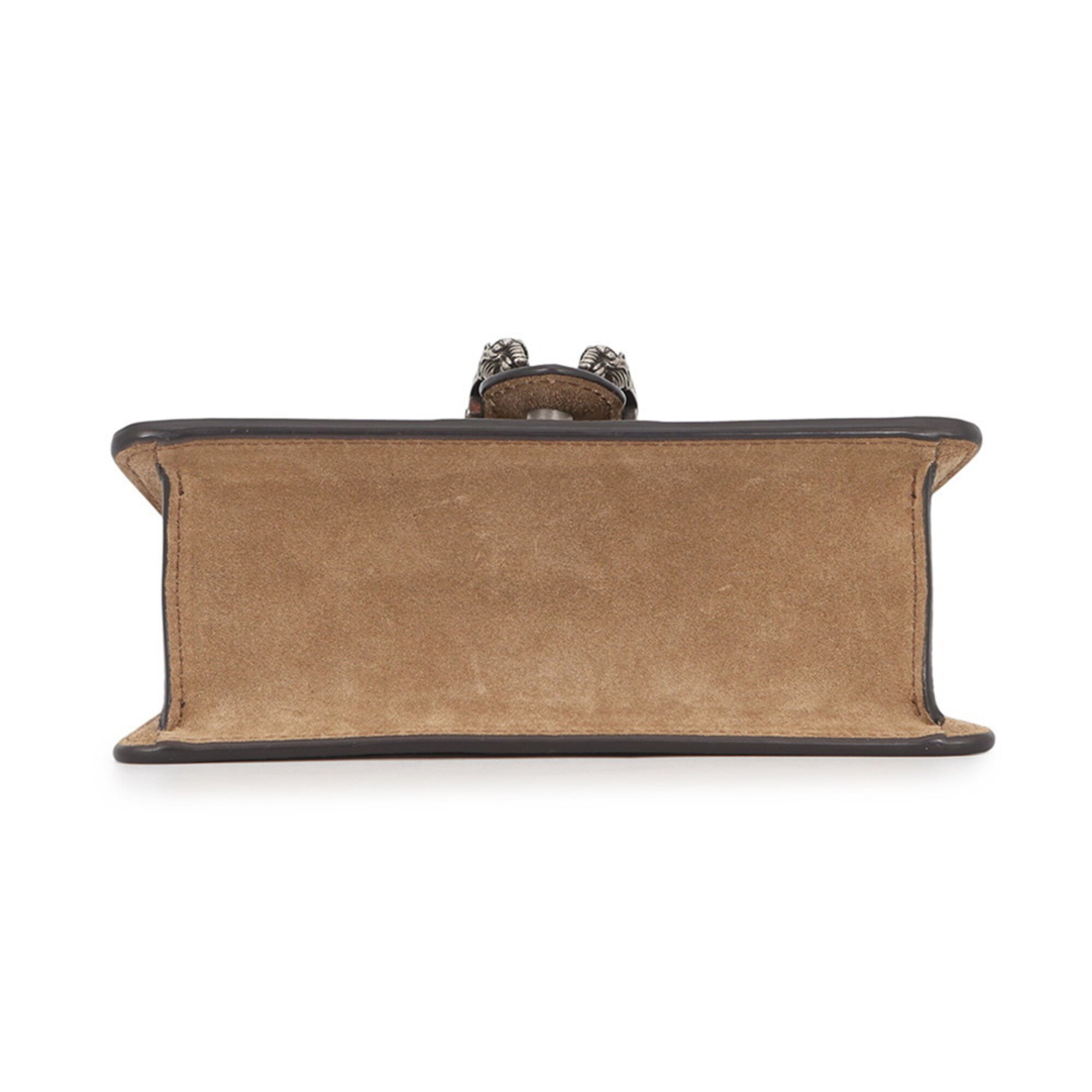 Gucci Beige Gg Supreme Suede Handbag Shoulder Bag (Pre-Owned)