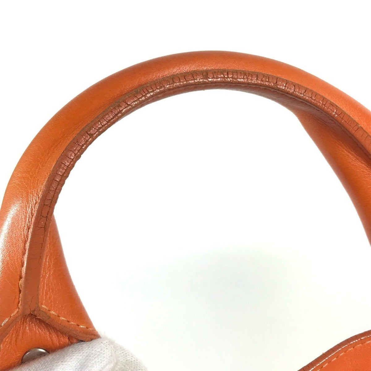 Celine Orange Leather Handbag Shoulder Bag Tote Bag (Pre-Owned)