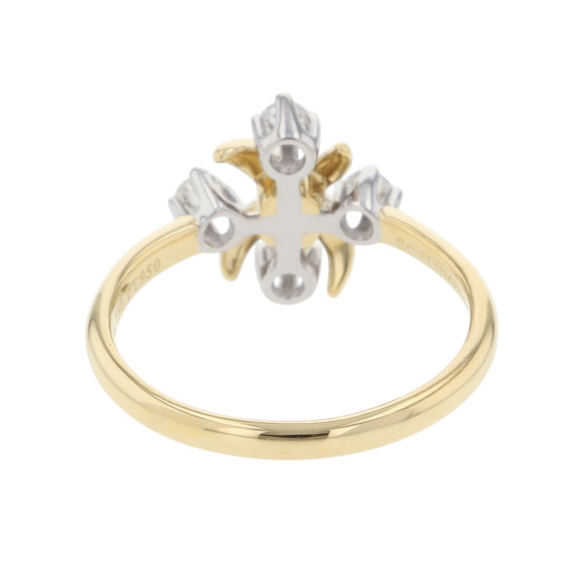 Tiffany Gold Silver Yellow Gold (18K) Platinum 950 Anniversary Ring (Pre-Owned)