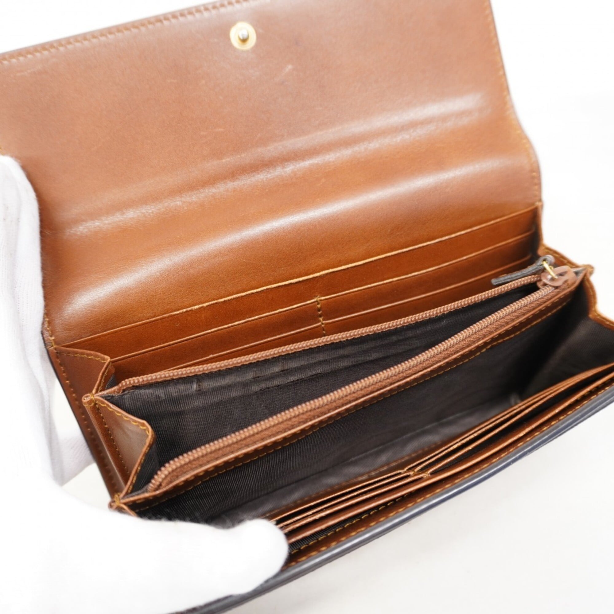 Gucci Brown Pvc Long Wallet (Bi-Fold) (Pre-Owned)