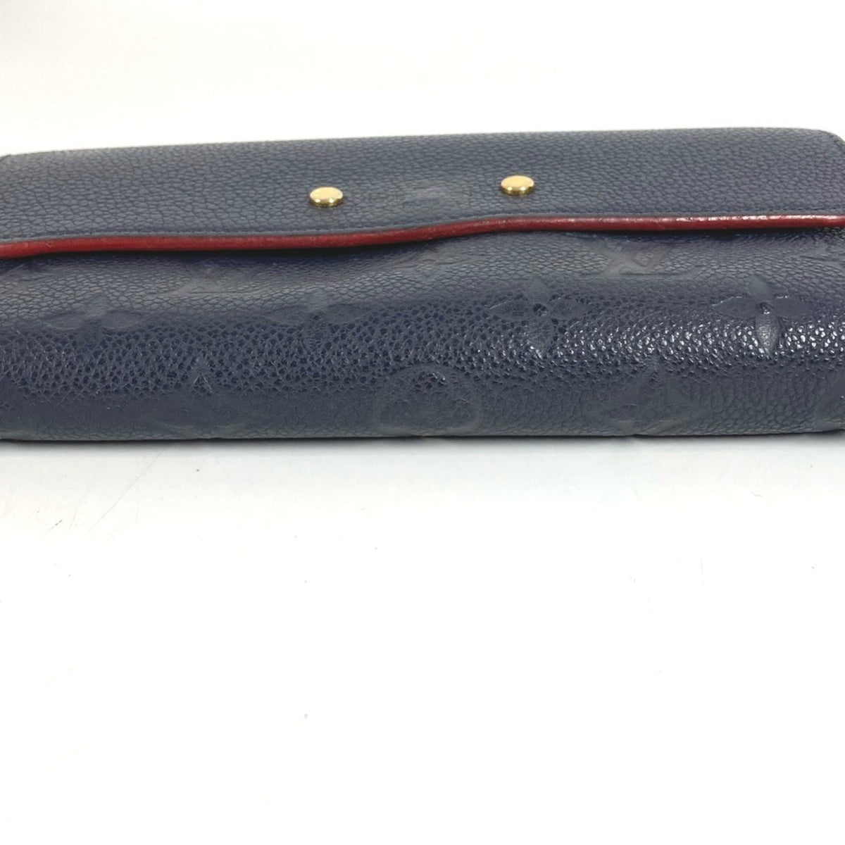 Louis Vuitton Galle Marine Rouge Navy Red Color Monogram Empreinte Long Bill Wallet (Bi-Fold) (Pre-Owned)