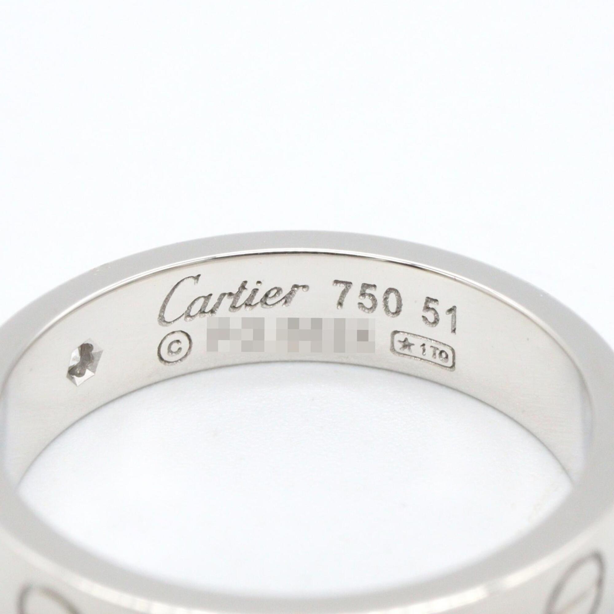 Cartier Silver Clear White Gold (18K) Band Ring (Pre-Owned)
