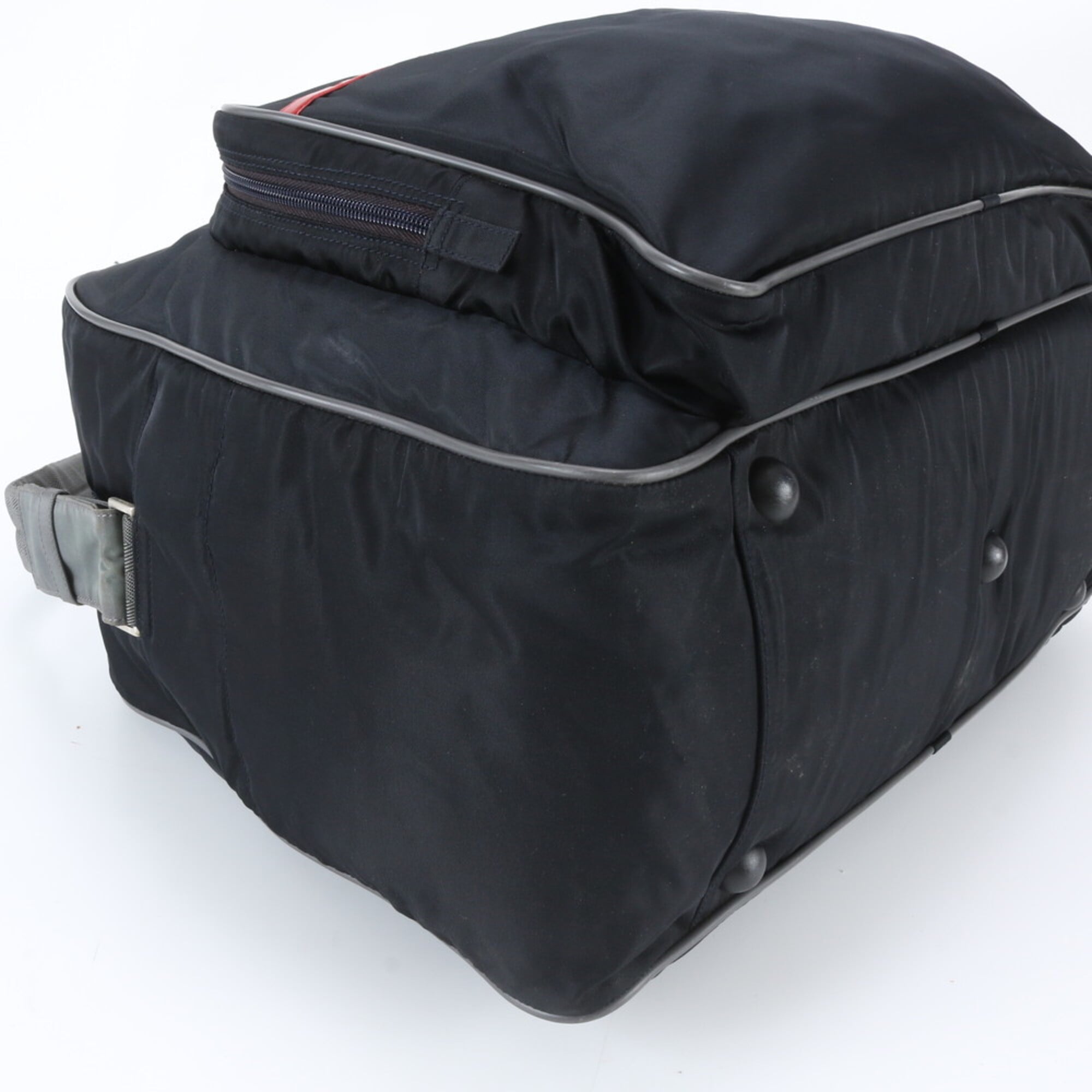 Pradasports Black Gray Boston Bag Shoulder Bag Tote Bag (Pre-Owned)