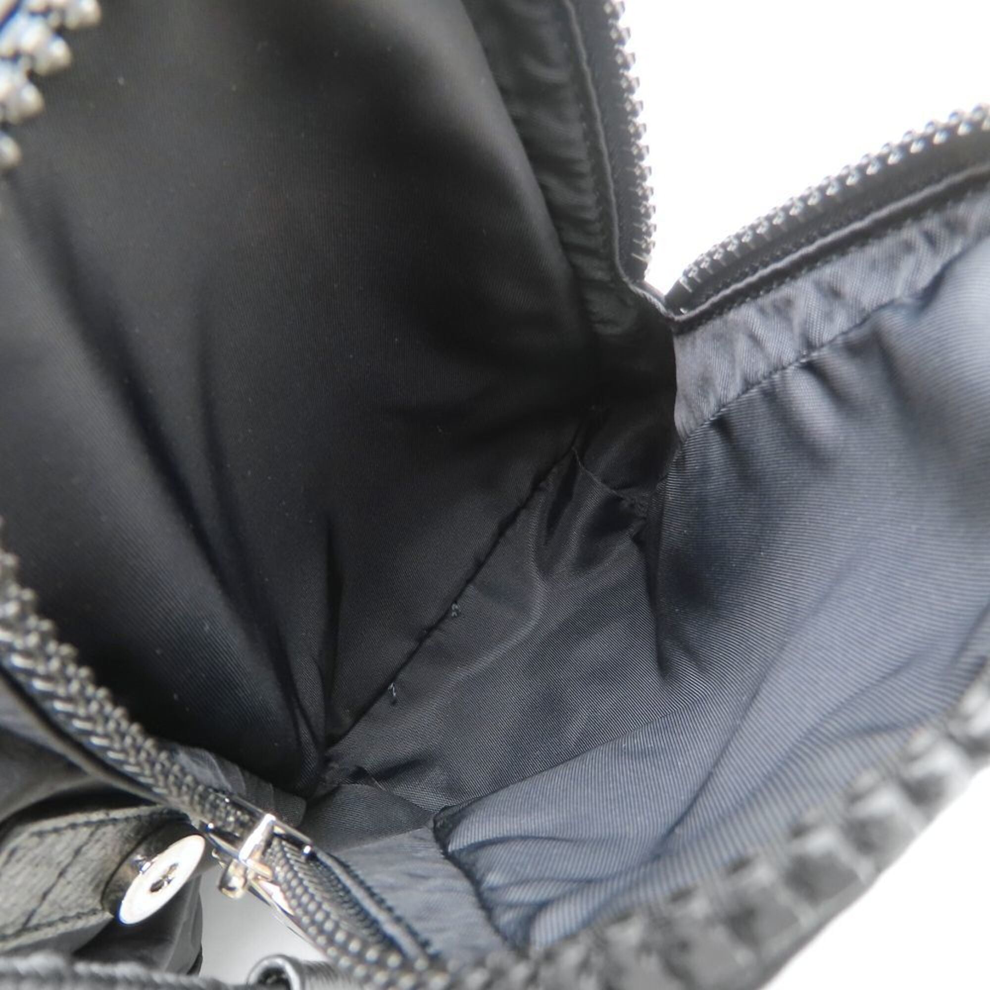 Gucci Black Nylon Leather Backpack (Pre-Owned)