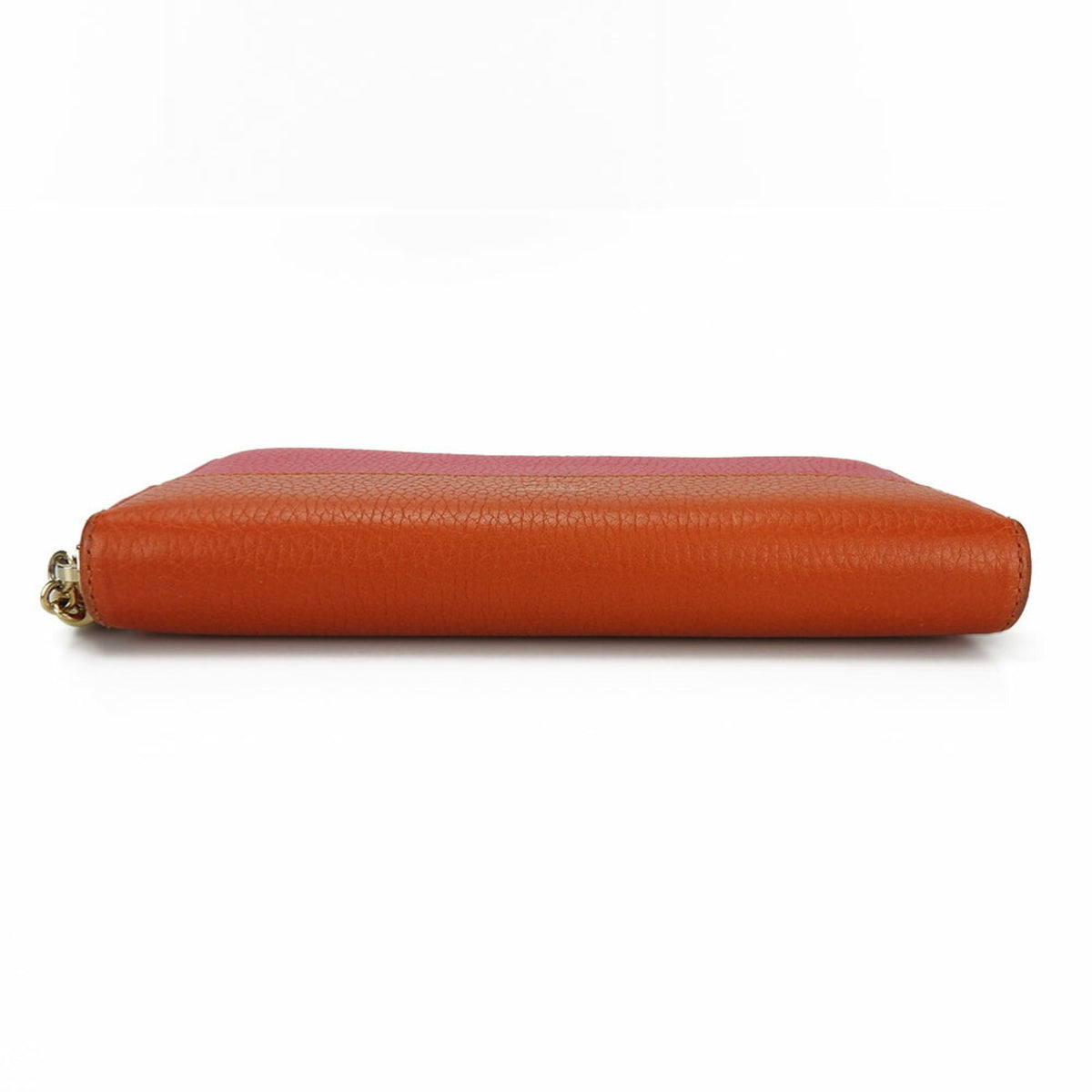 Gucci Bamboo Orange Pink Leather Long Wallet (Bi-Fold) (Pre-Owned)