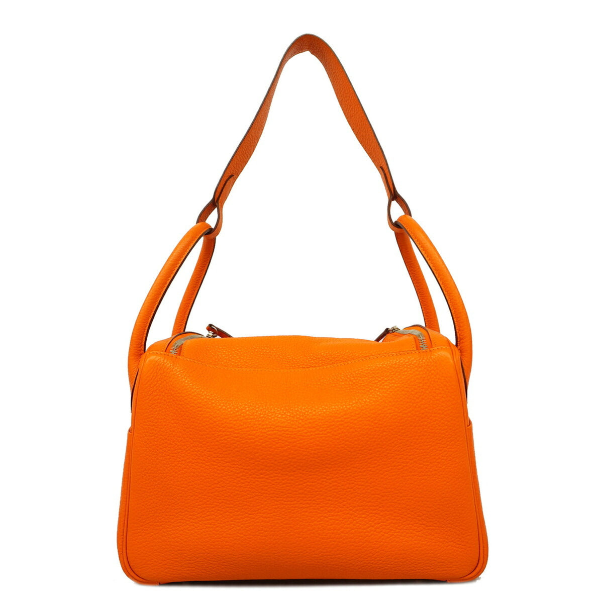 Hermes Orange Taurillon Clemence Leather Handbag (Pre-Owned)