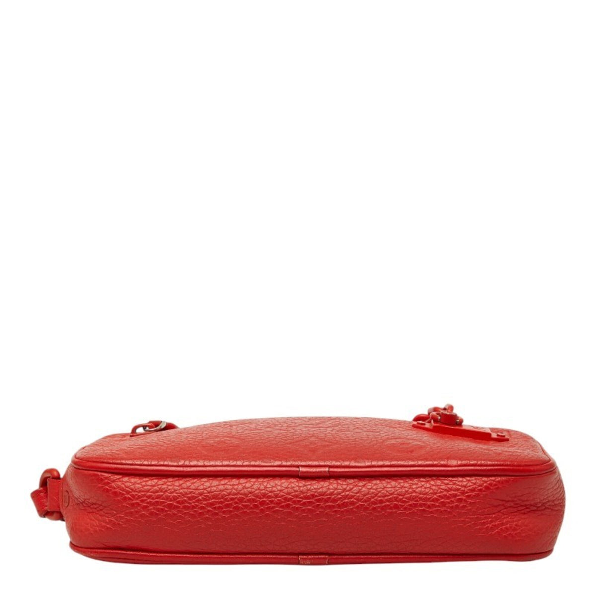 Louis Vuitton Red Color Leather Clutch Bag Pochette (Pre-Owned)
