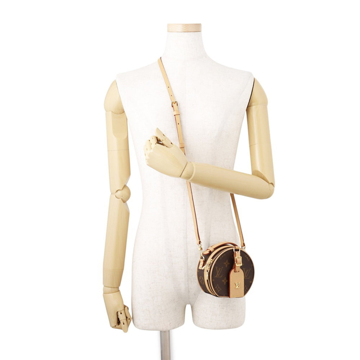 Louis Vuitton Monogram Beige Brown Monogram Handbag Shoulder Bag (Pre-Owned)