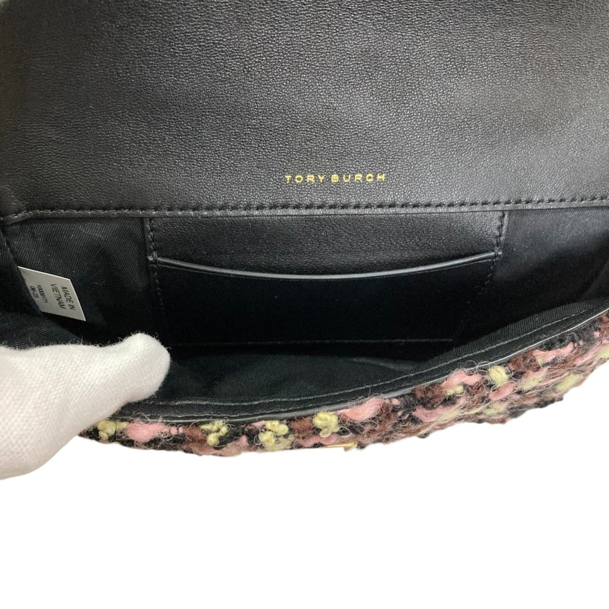 Tory Burch Multi-Color Tweed Shoulder Bag (Pre-Owned)