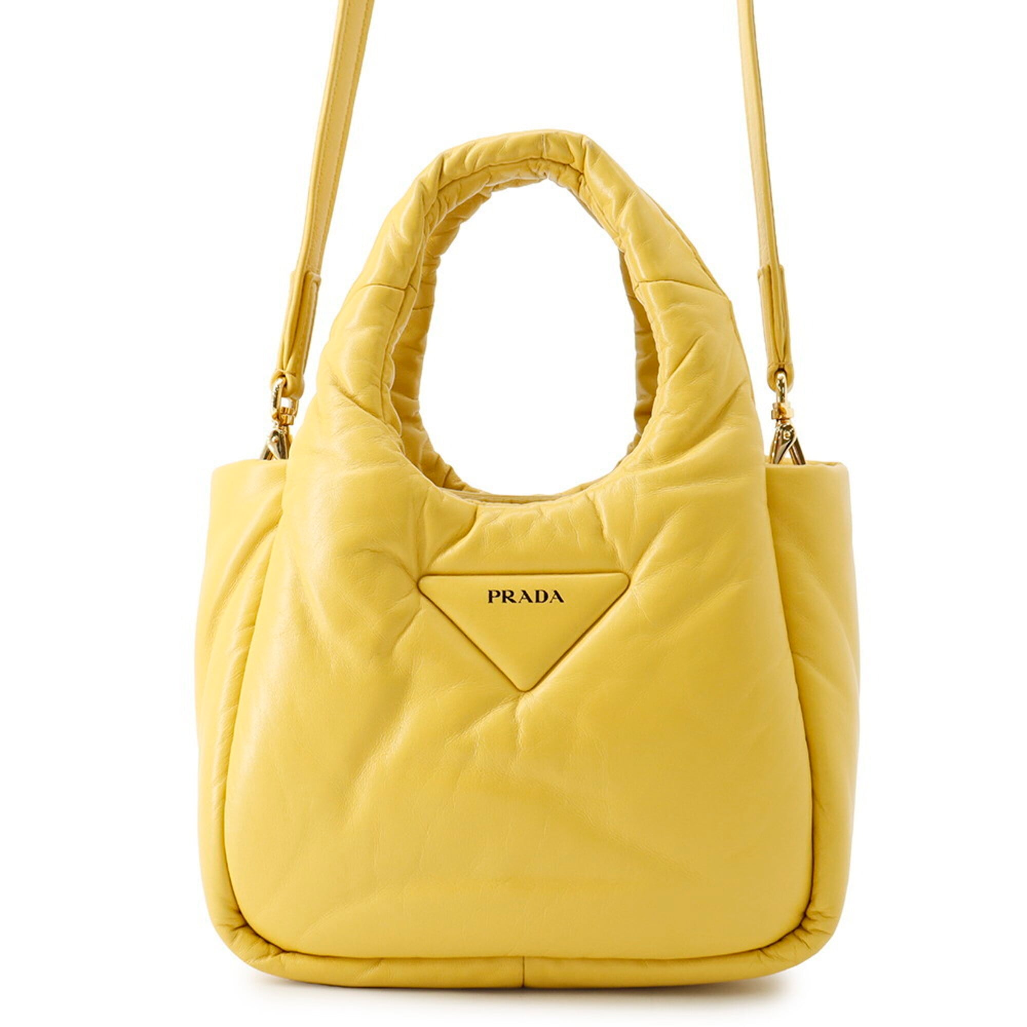 Prada Yellow Leather Handbag (Pre-Owned)