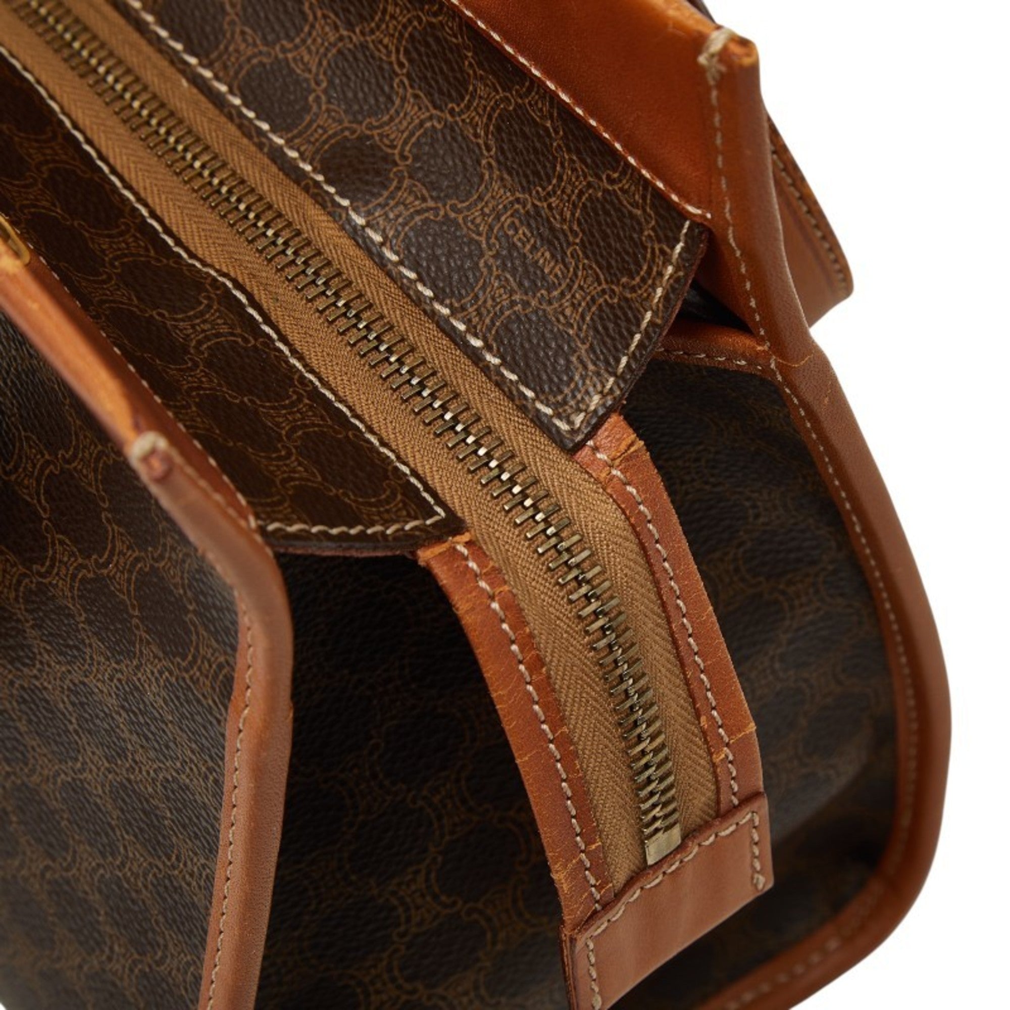 Celine Brown Pvc Leather Handbag (Pre-Owned)