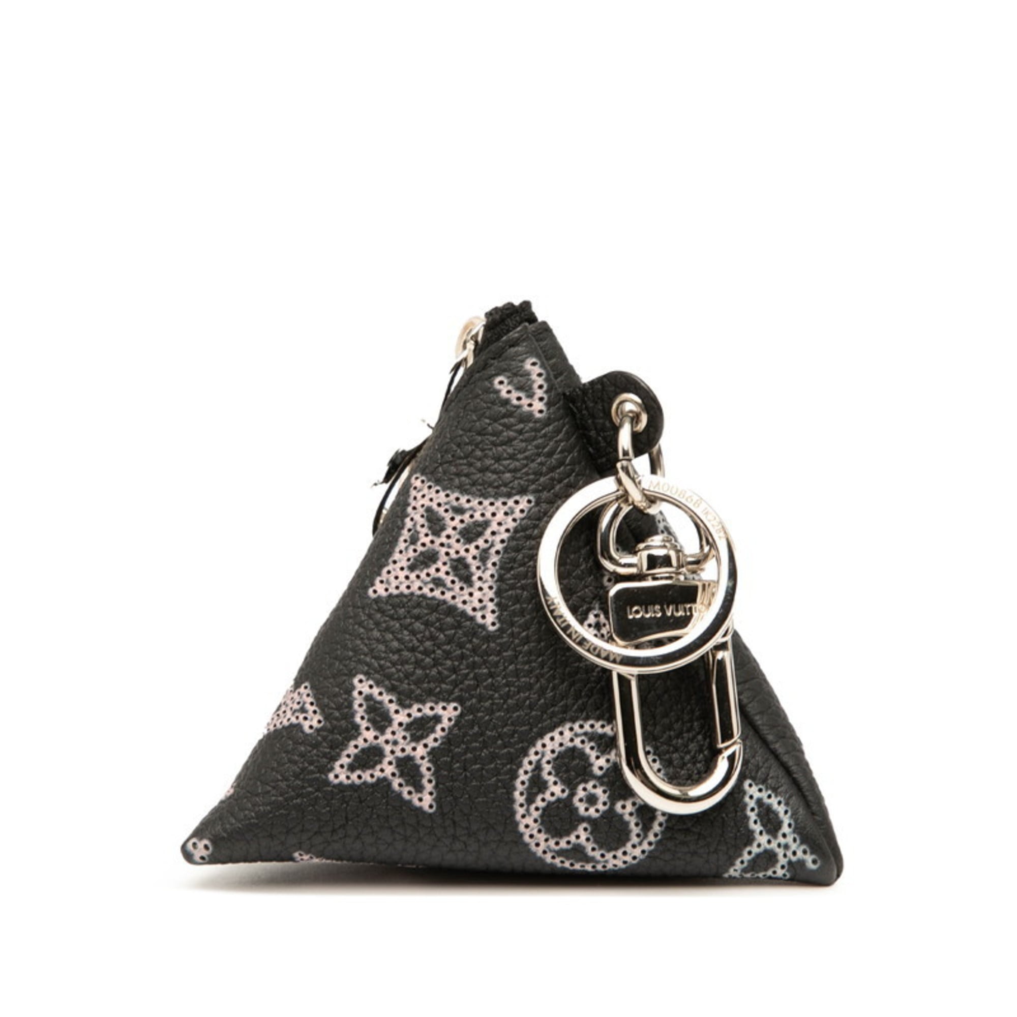 Louis Vuitton Black Pink Leather Metal Pouch (Pre-Owned)