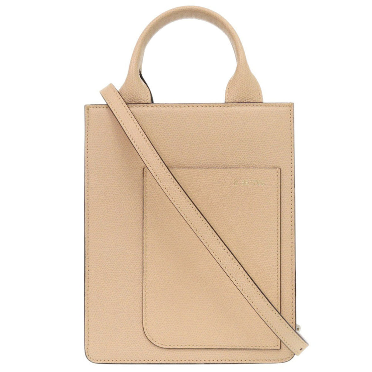Valextra Beige Leather Shoulder Bag (Pre-Owned)