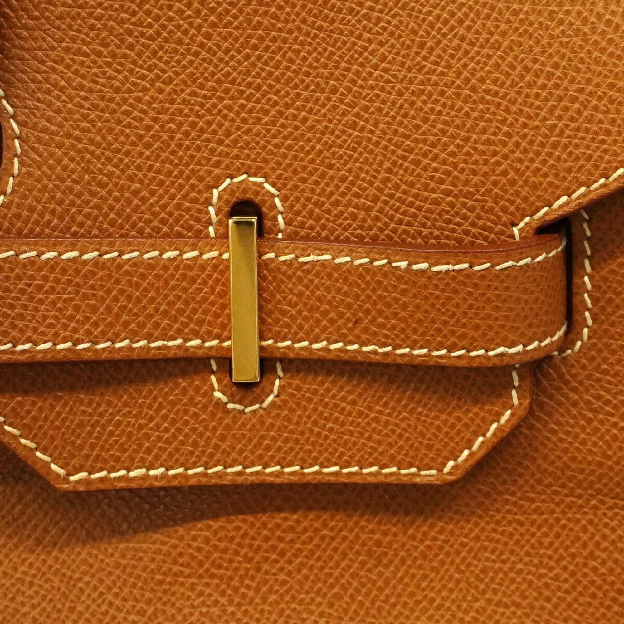 Hermes Gold Courchevel Leather Handbag (Pre-Owned)