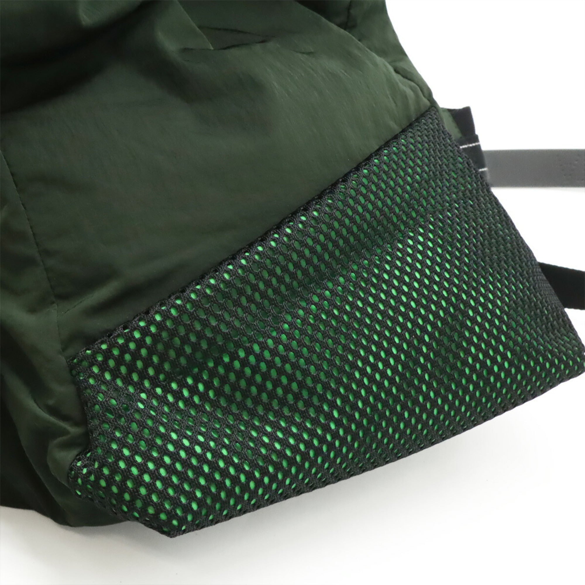 Bottega Veneta Black Green Khaki Nylon Sling Bag (Pre-Owned)