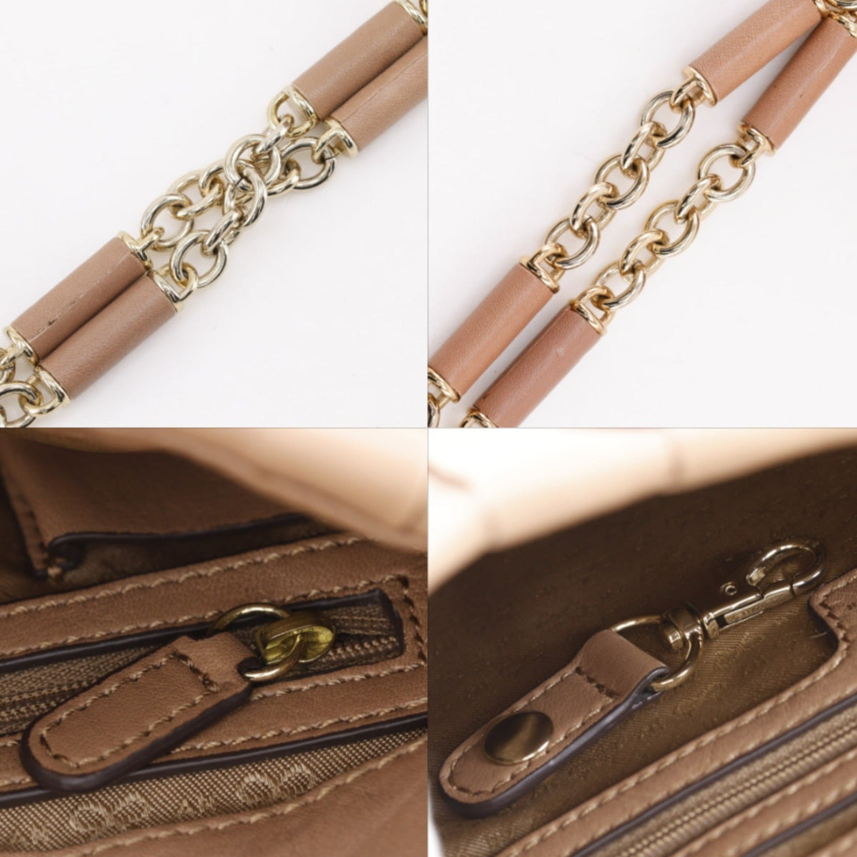 Anya Hindmarch Beige Leather Shoulder Bag (Pre-Owned)