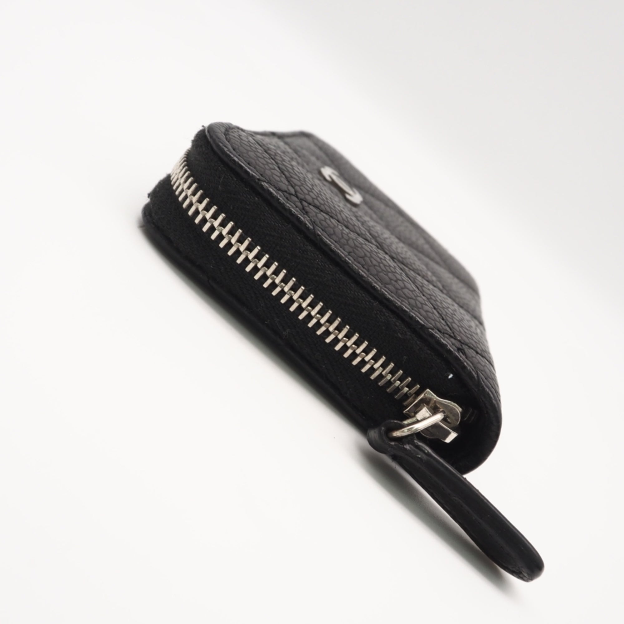Chanel Black Grained Calfskin Coin Purse/Coin Case (Pre-Owned)