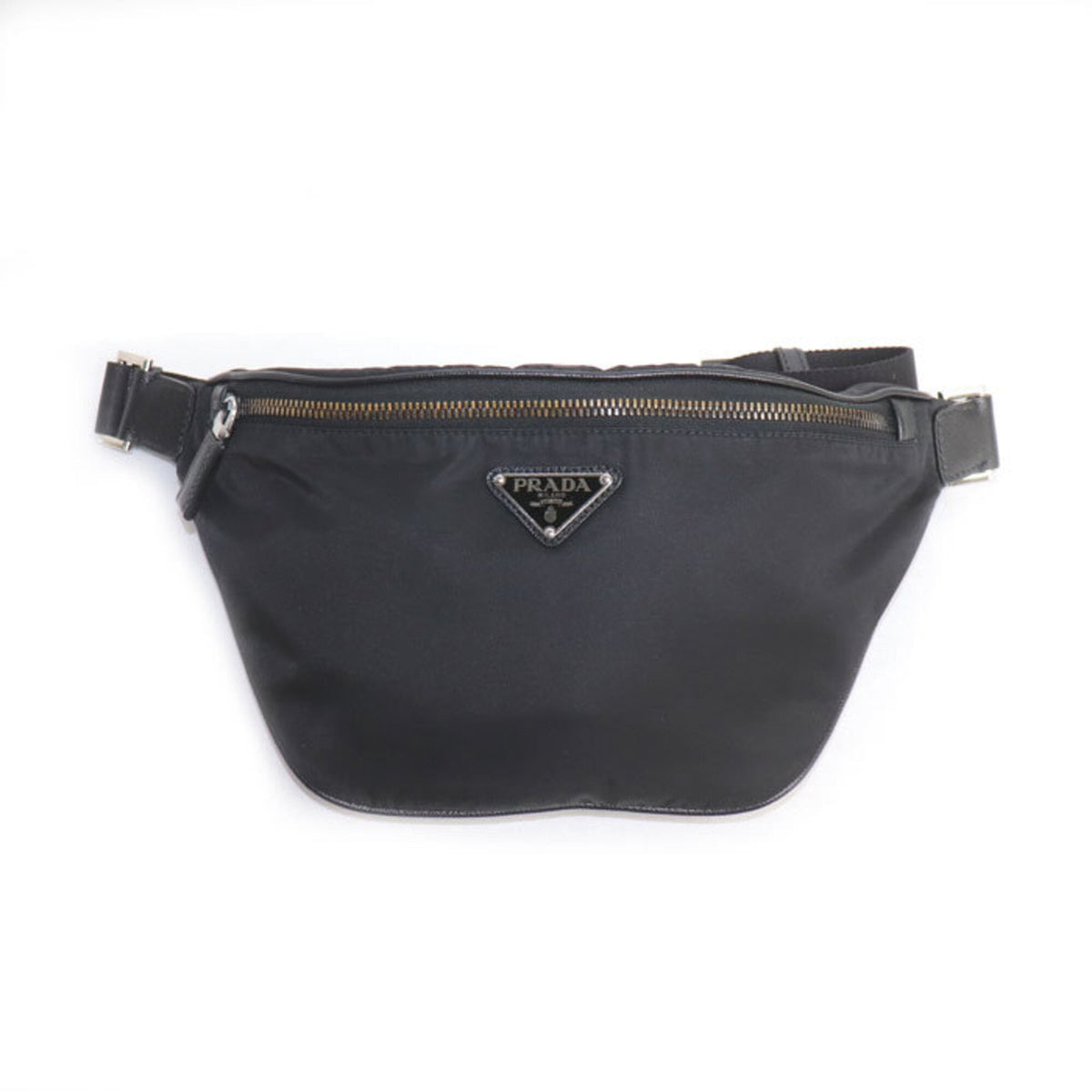 Prada Black Nylon Leather Sling Bag (Pre-Owned)