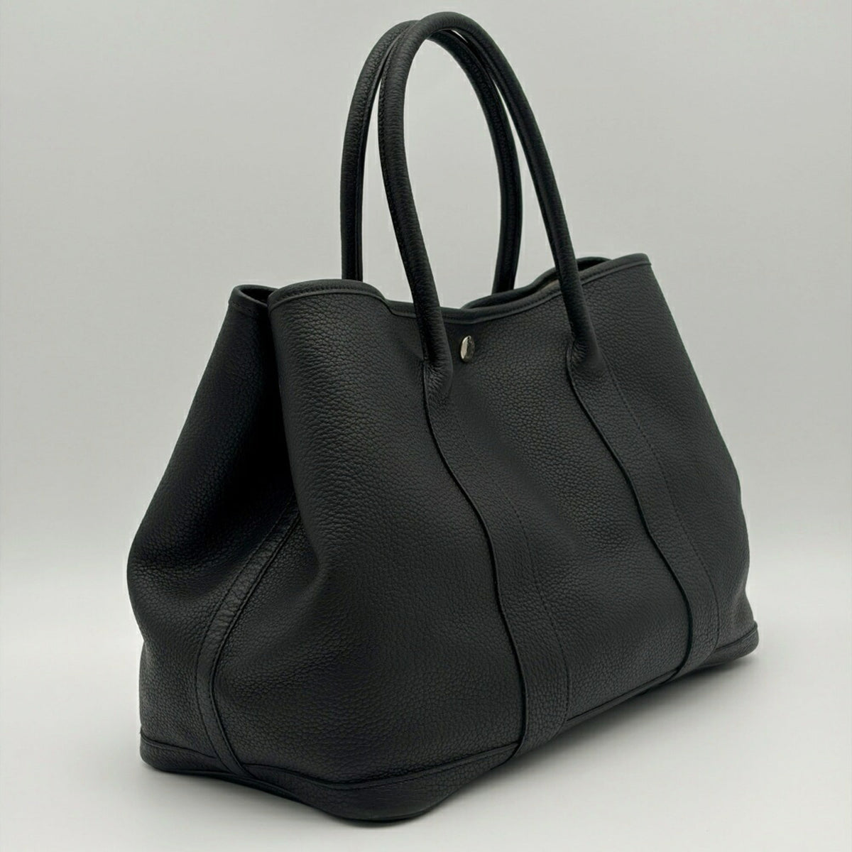 Hermes Garden Black Togo Leather Tote Bag (Pre-Owned)