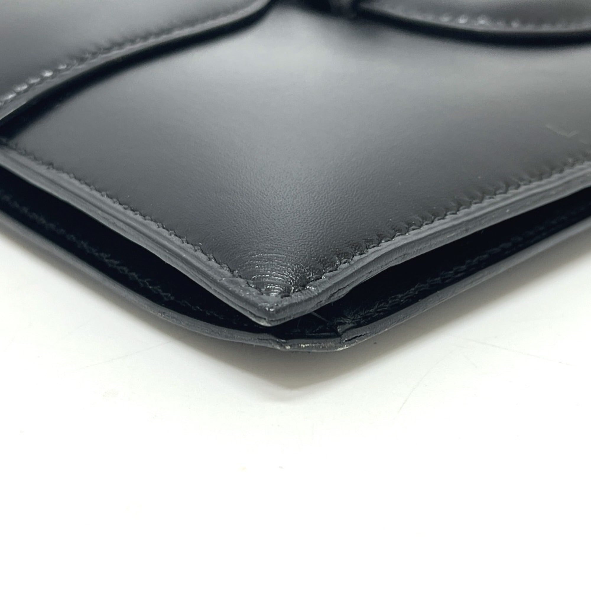 Hermes Black Box Calf Leather Clutch Bag (Pre-Owned)