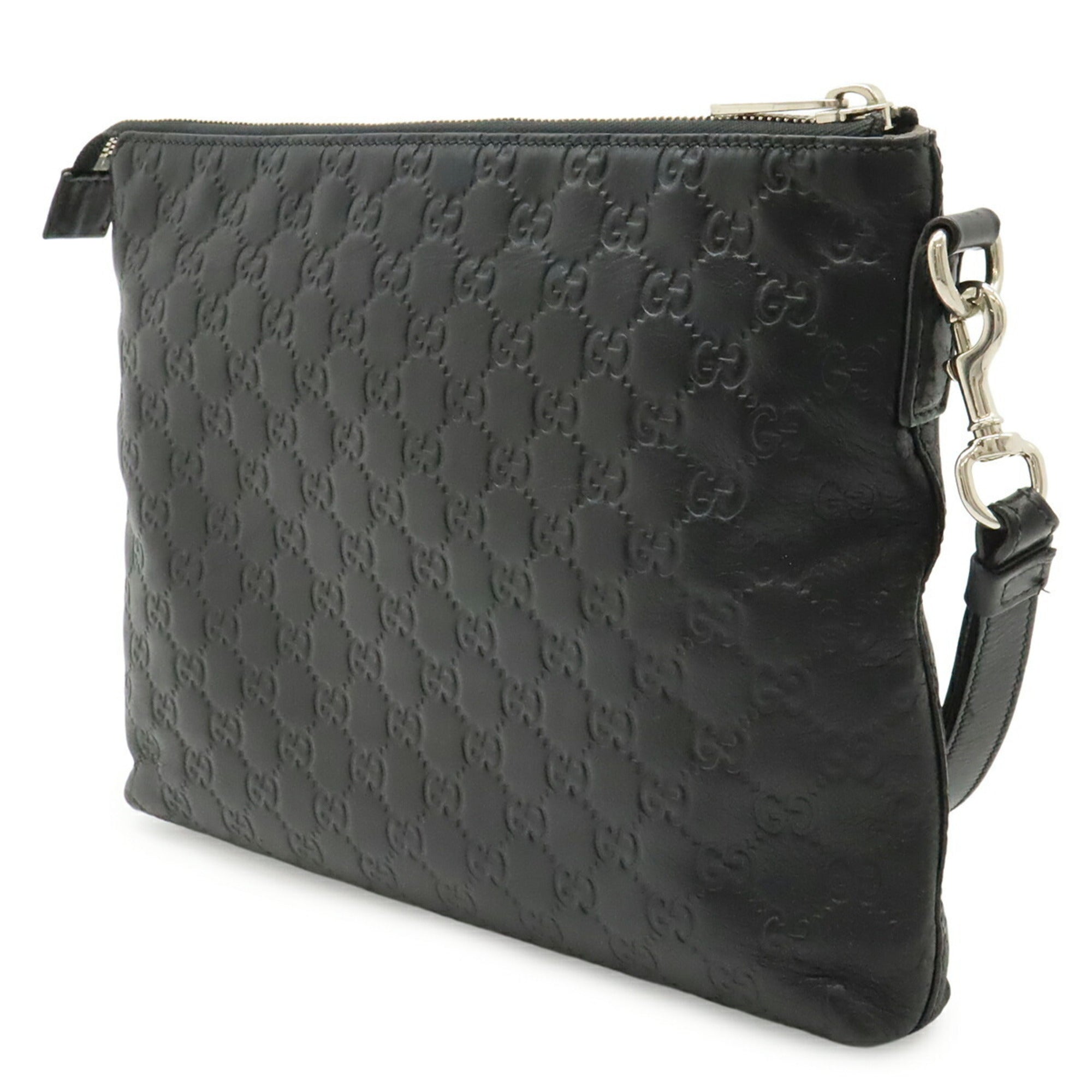 Gucci Black Leather Clutch Bag (Pre-Owned)