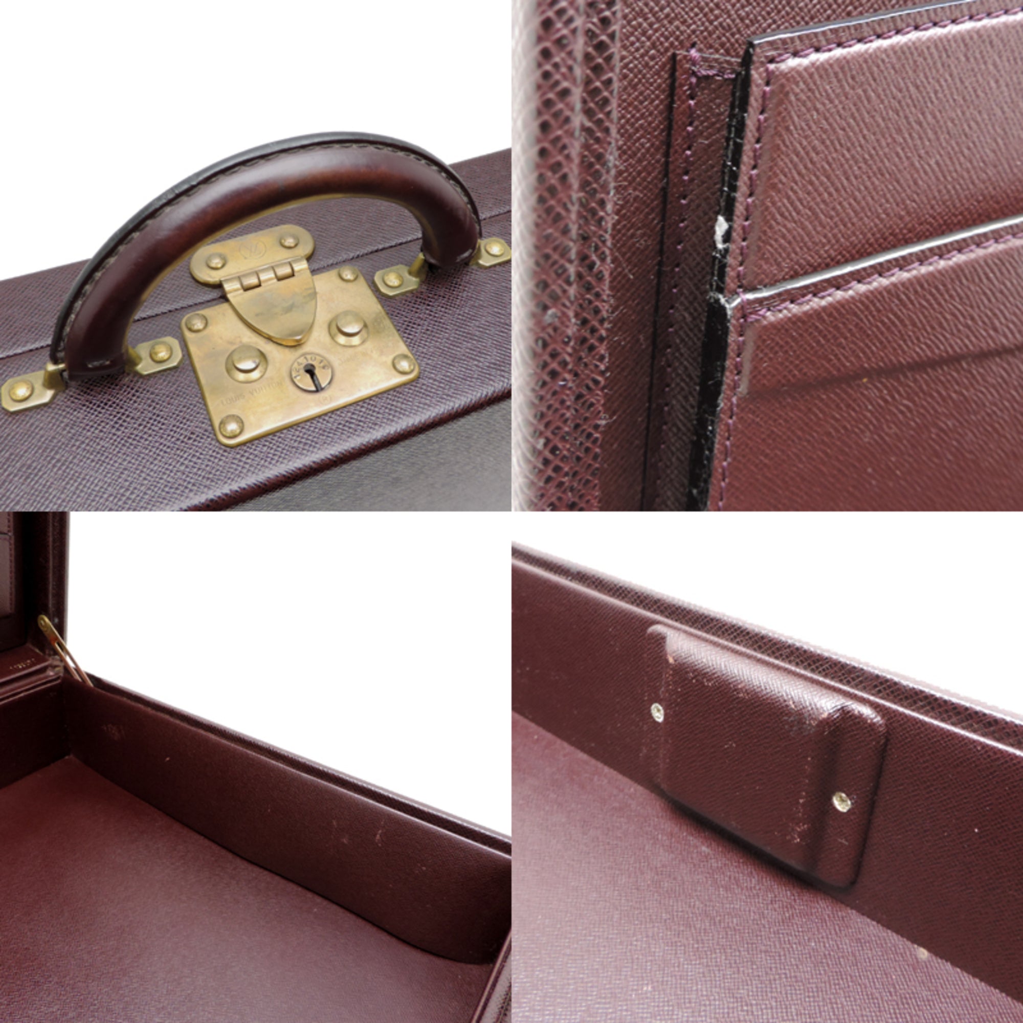 Louis Vuitton Acajou Red Brown Taiga Leather Attaché Case (Pre-Owned)
