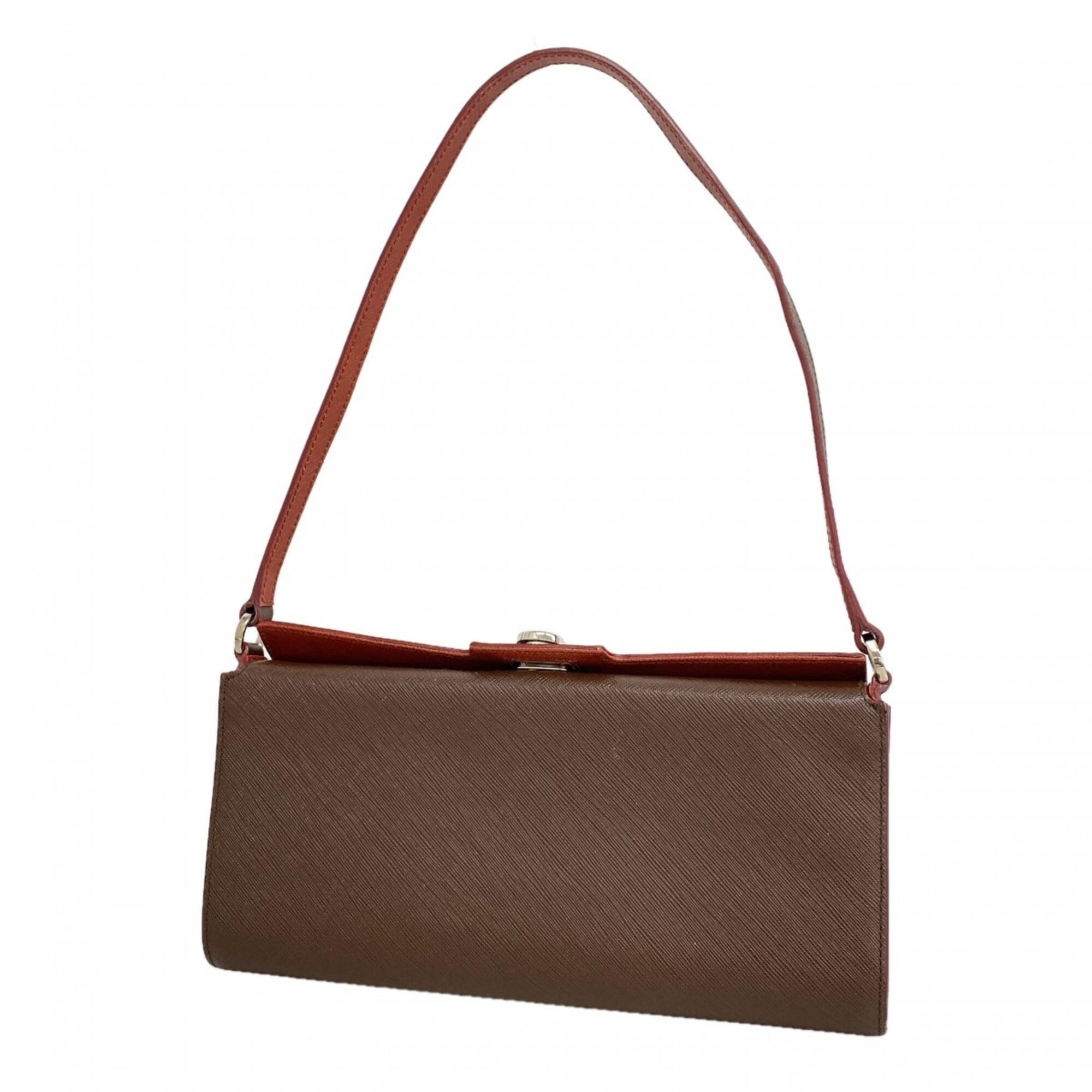 Salvatore Ferragamo Brown Leather Shoulder Bag (Pre-Owned)