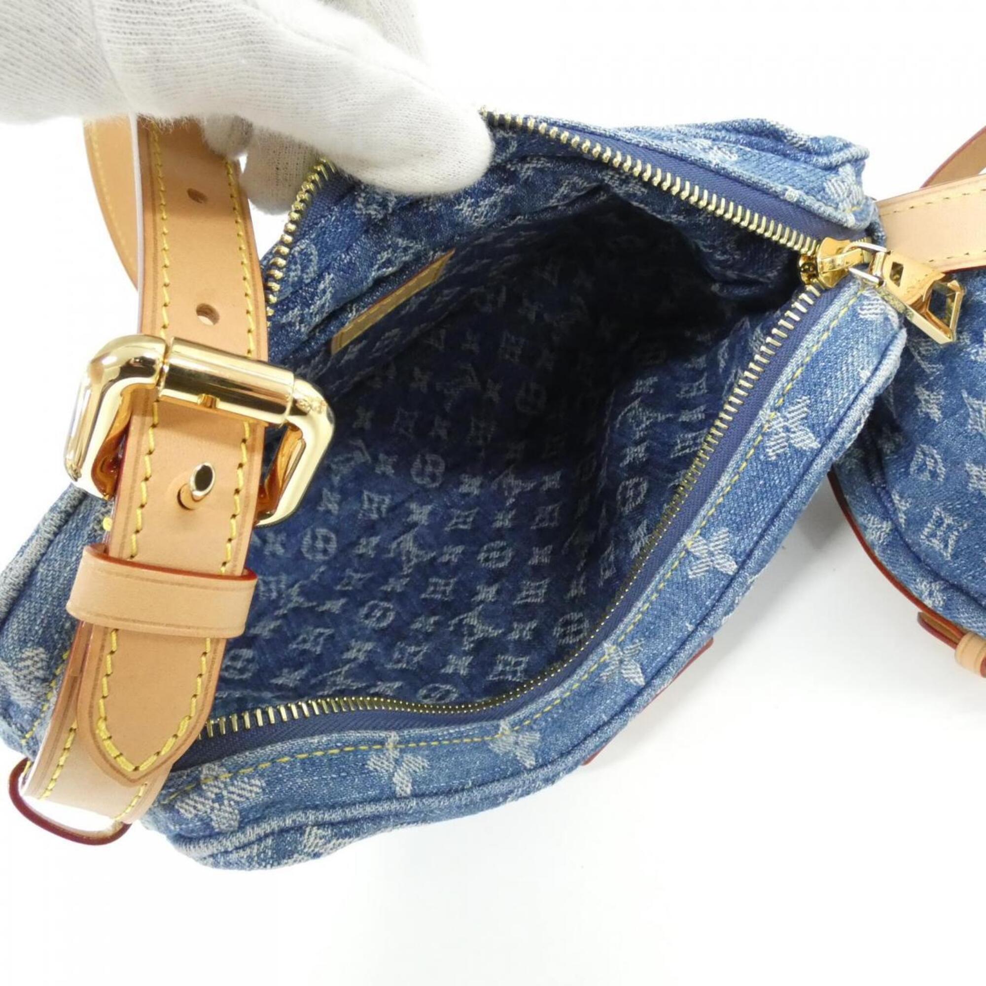 Louis Vuitton Blue Denim Canvas Shoulder Bag (Pre-Owned)