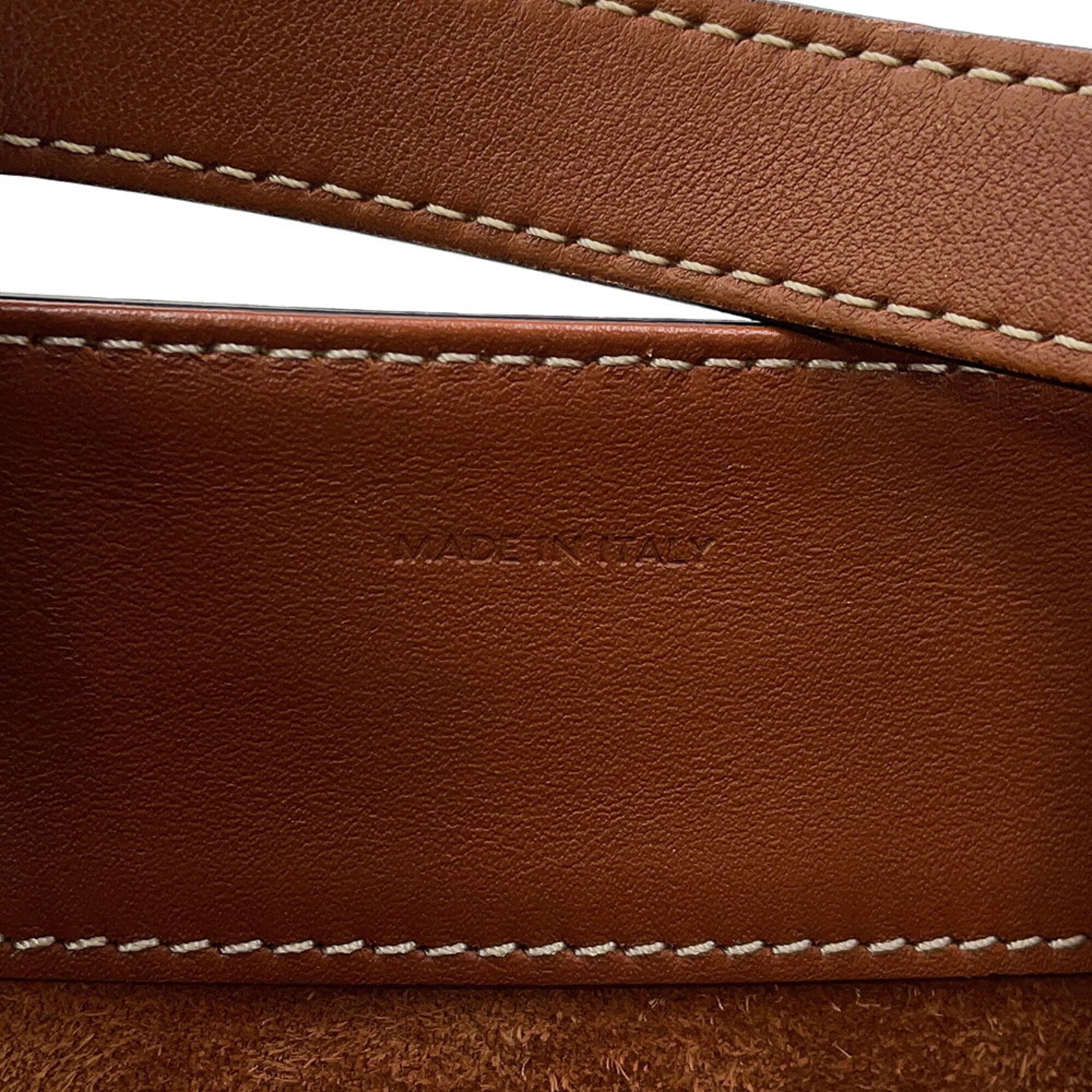 Celine Beige Brown Brown Leather Handbag (Pre-Owned)