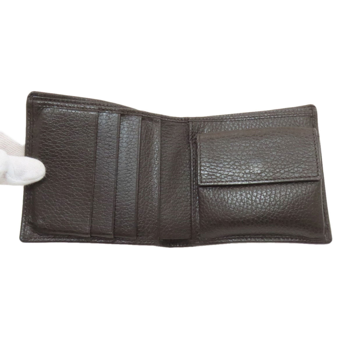 Gucci Brown Canvas Leather Wallet (Bi-Fold) (Pre-Owned)