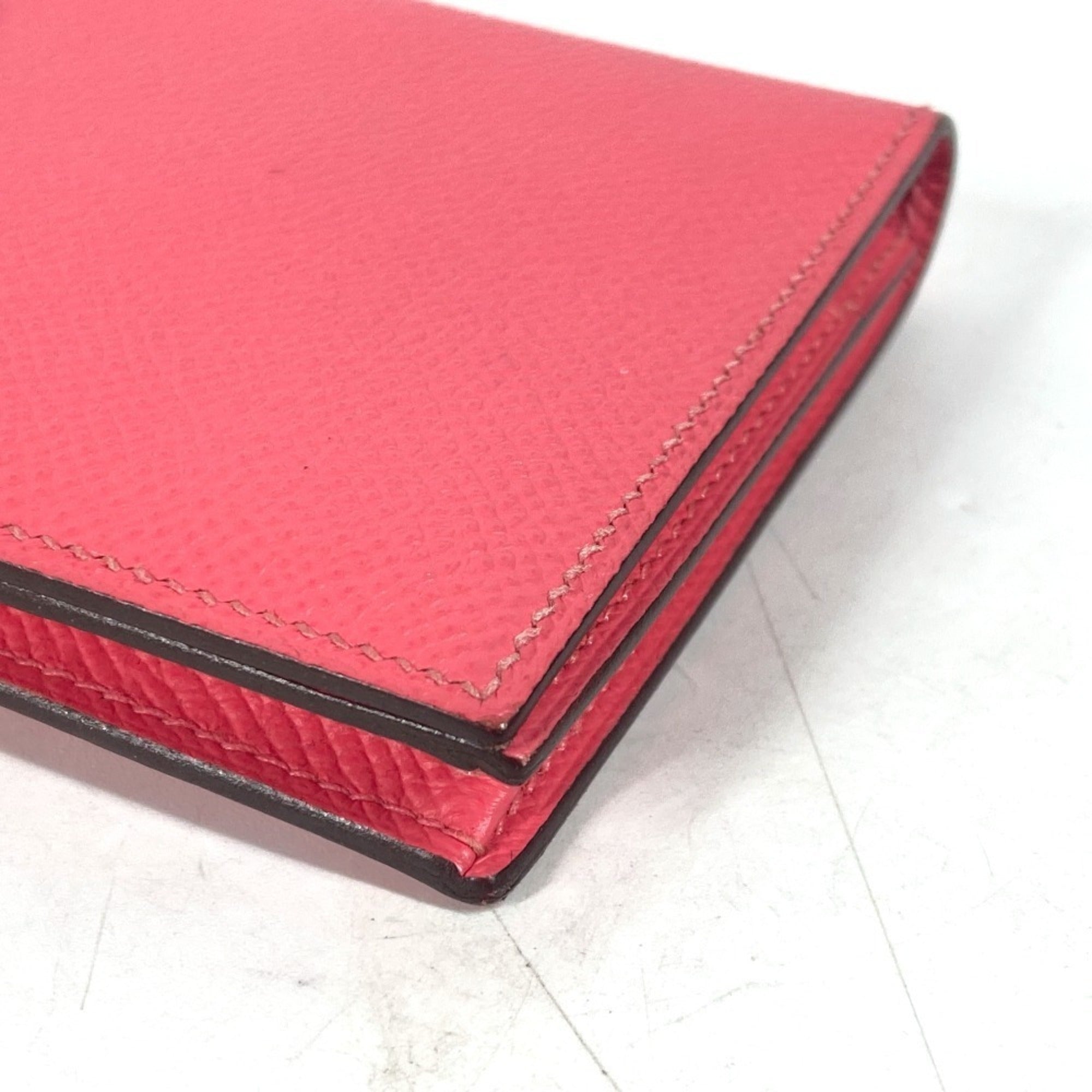 Hermes Pink Epsom Leather Long Wallet (Bi-Fold) (Pre-Owned)