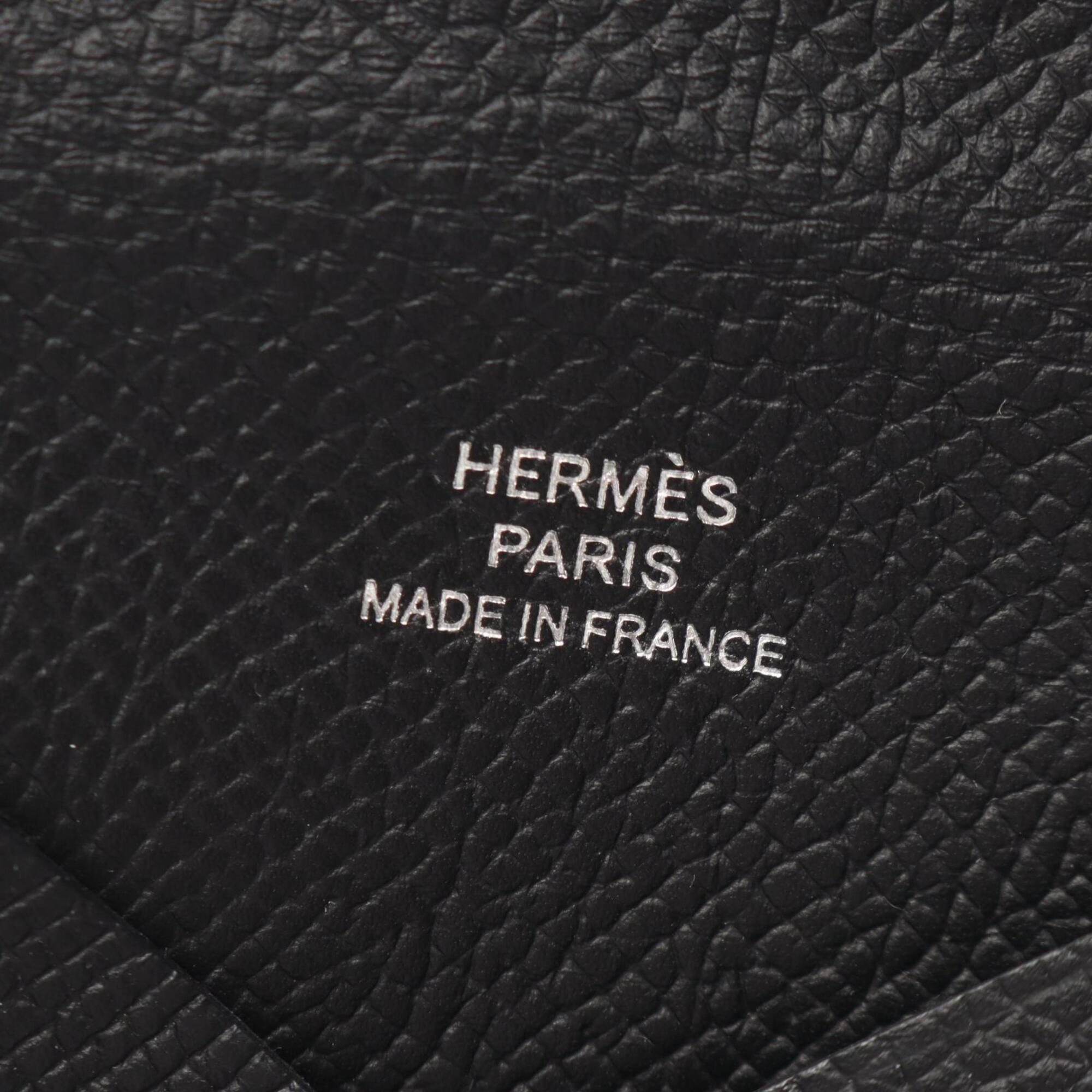 Hermes Black Epsom Leather Coin Purse/Coin Case (Pre-Owned)
