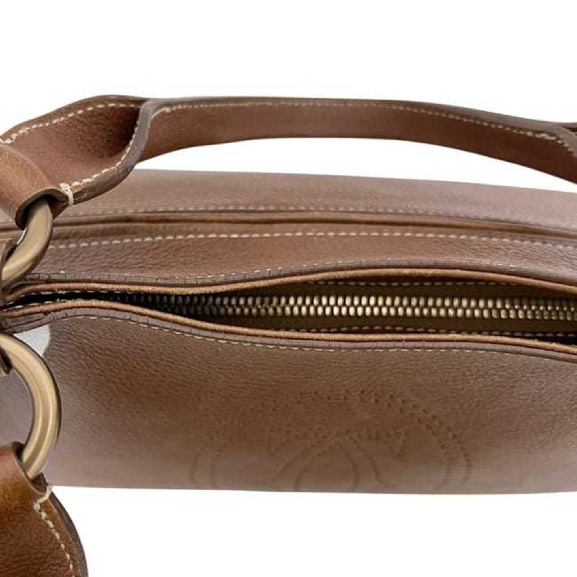 Cartier Brown Leather Handbag (Pre-Owned)