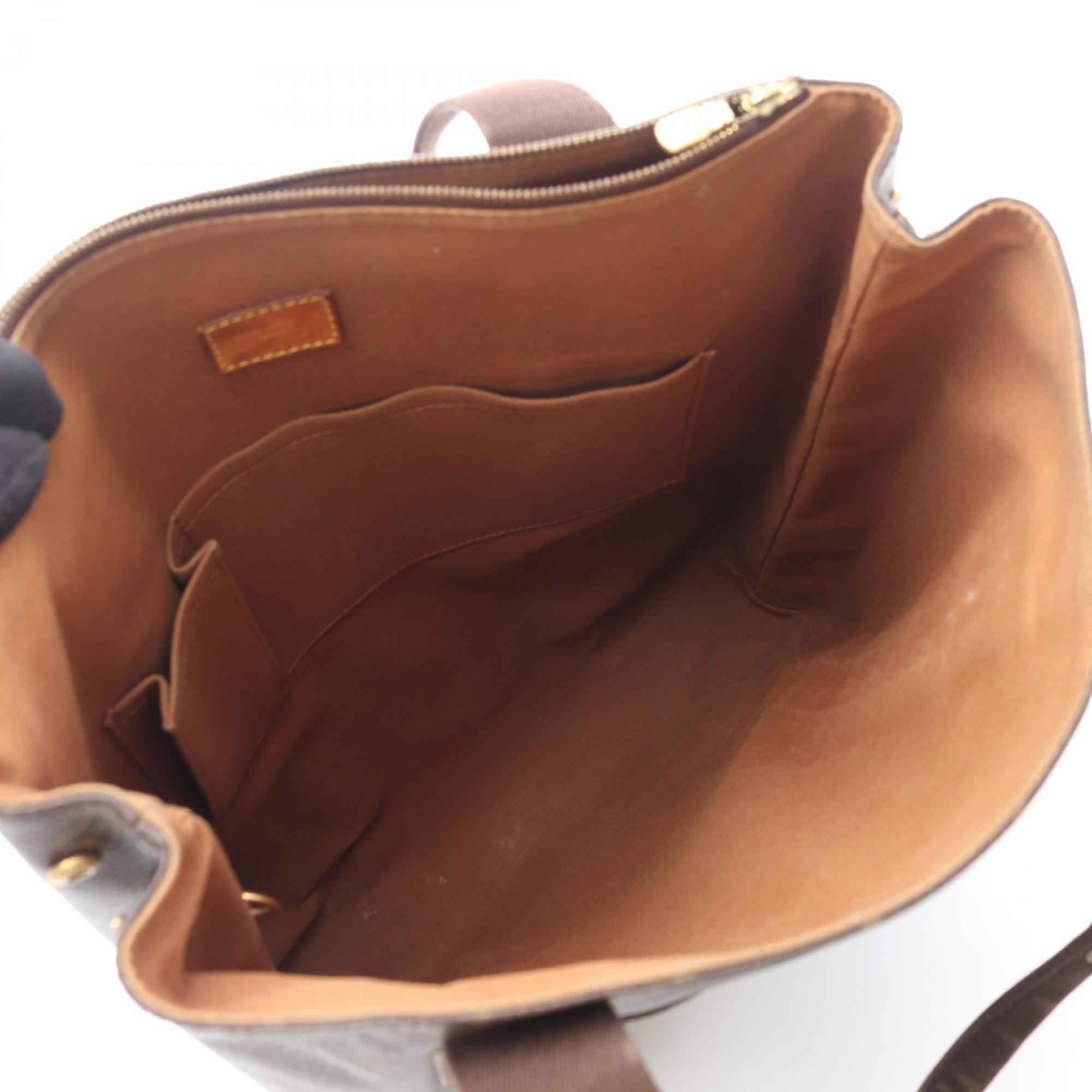 Louis Vuitton Brown Coated Canvas Leather Tote Bag (Pre-Owned)
