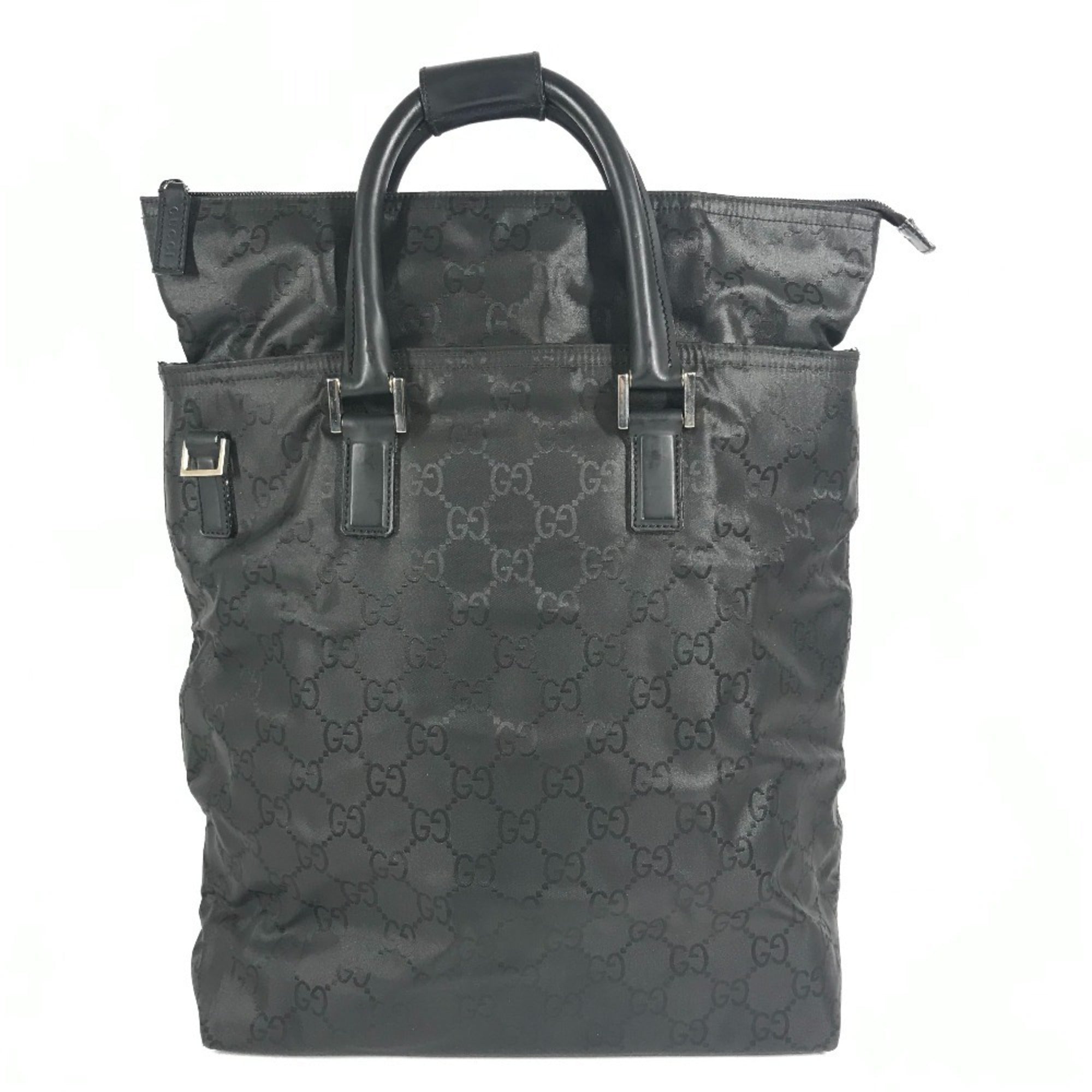 Gucci Black Nylon Handbag Tote Bag (Pre-Owned)