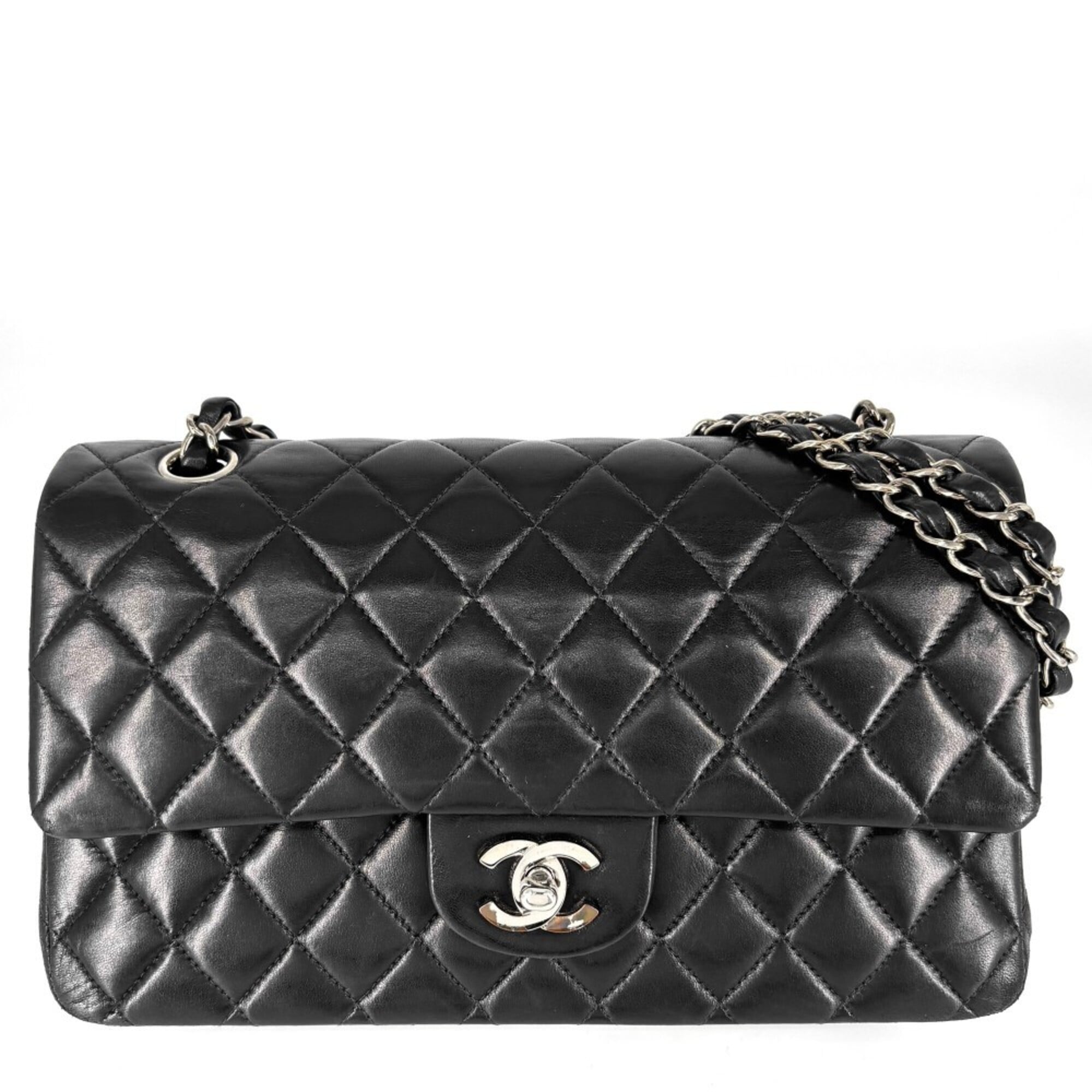 Chanel Navy Leather Shoulder Bag (Pre-Owned)