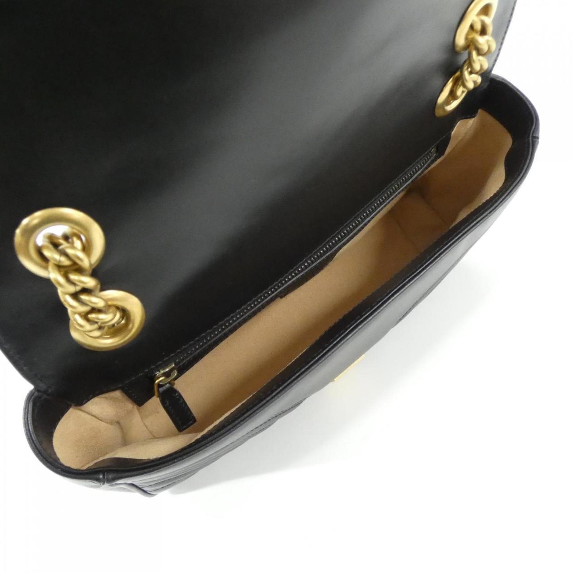 Gucci Black Quilting Leather Shoulder Bag (Pre-Owned)