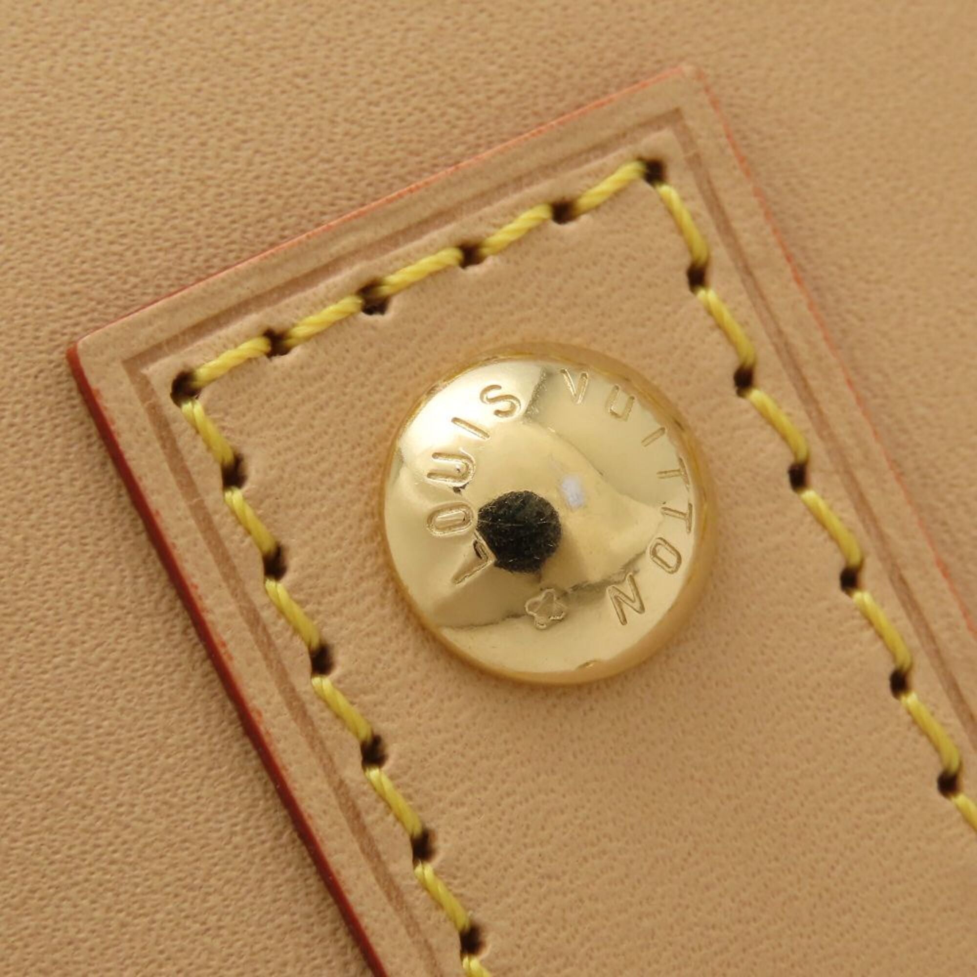 Louis Vuitton Beige Coated Canvas Handbag (Pre-Owned)