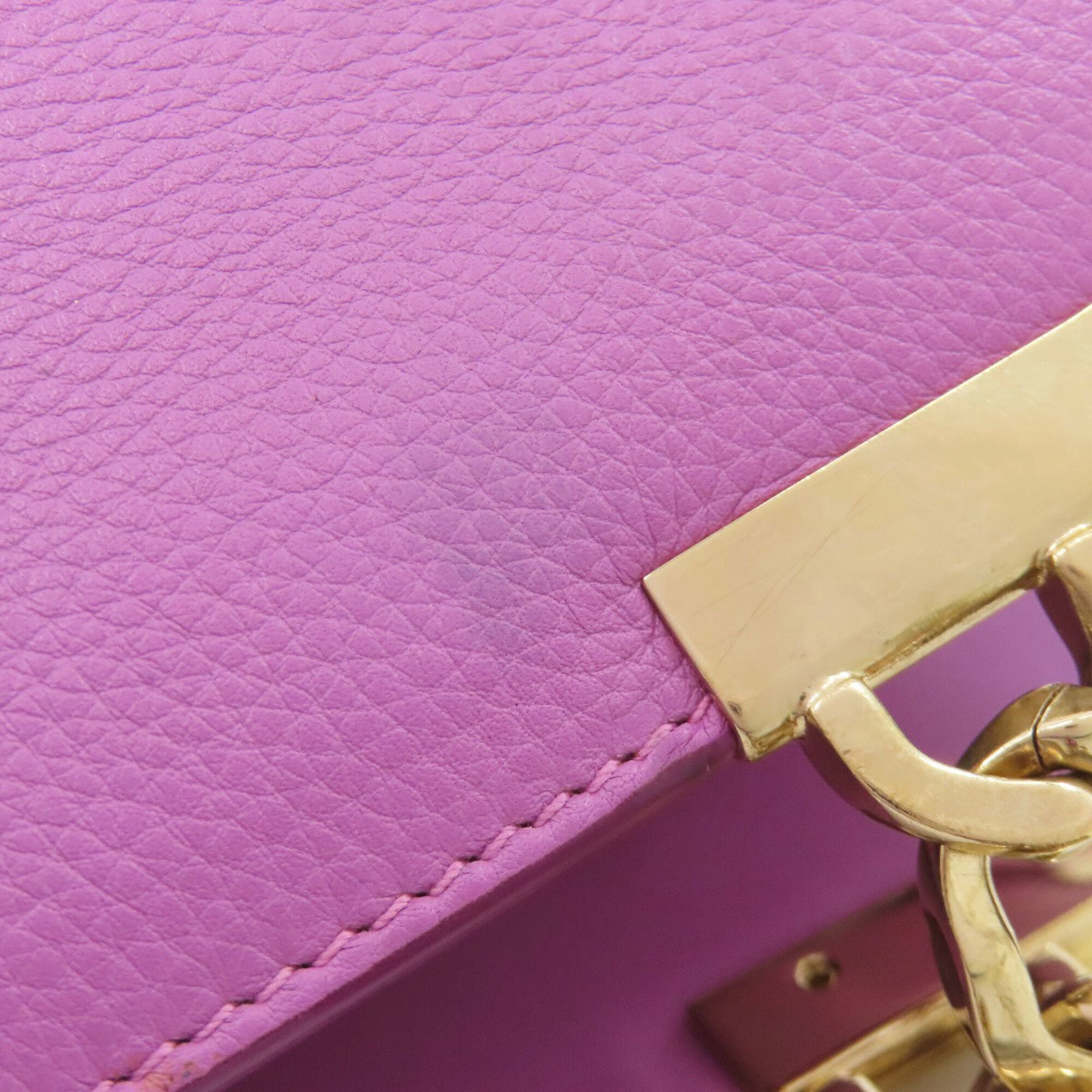 Bvlgari Pink Purple Leather Tote Bag (Pre-Owned)