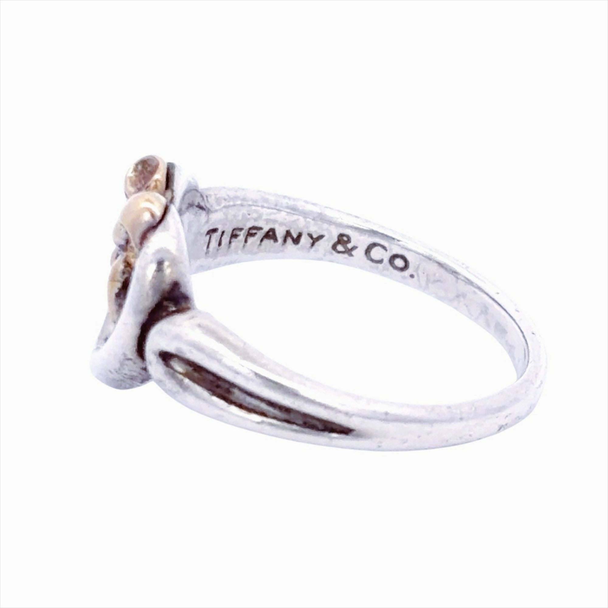 Tiffany Silver Yellow Gold (18K) Silver 925 Band Ring (Pre-Owned)