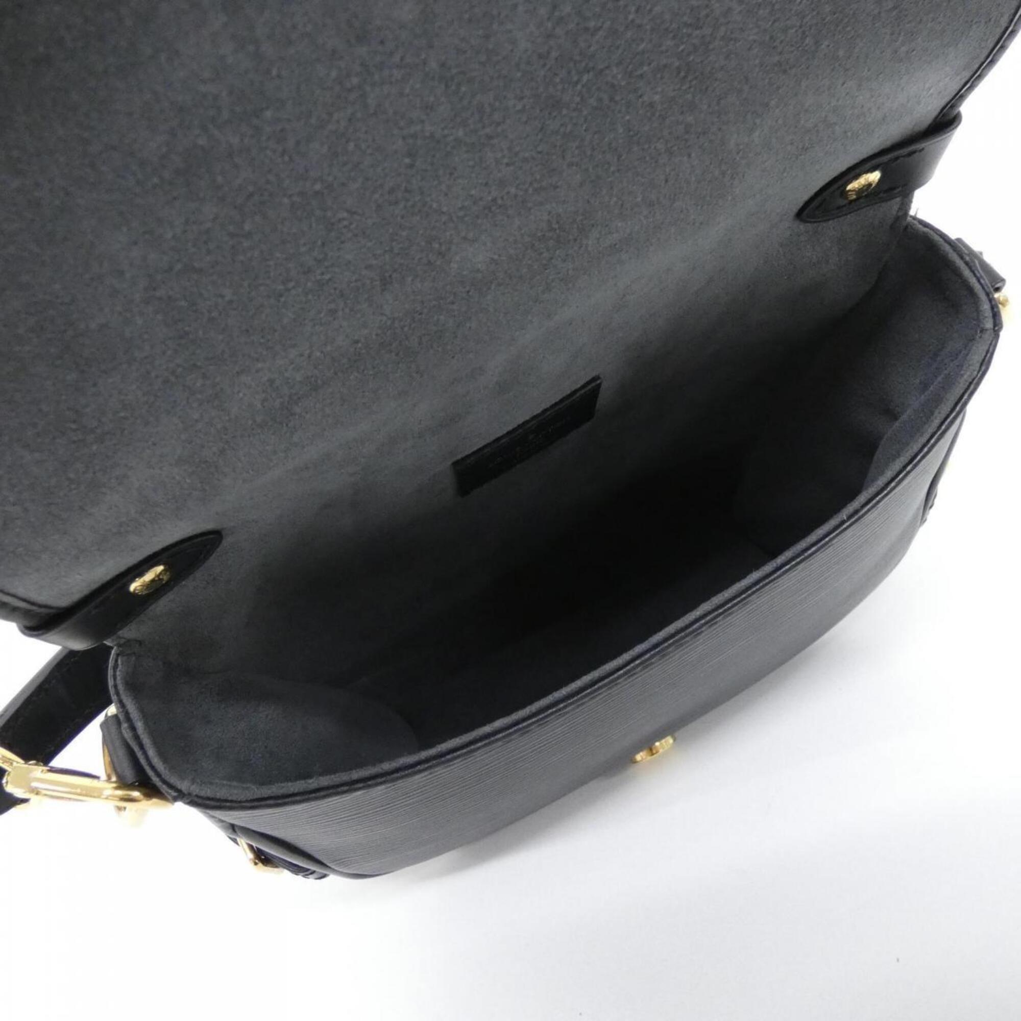 Louis Vuitton Black Leather Shoulder Bag (Pre-Owned)