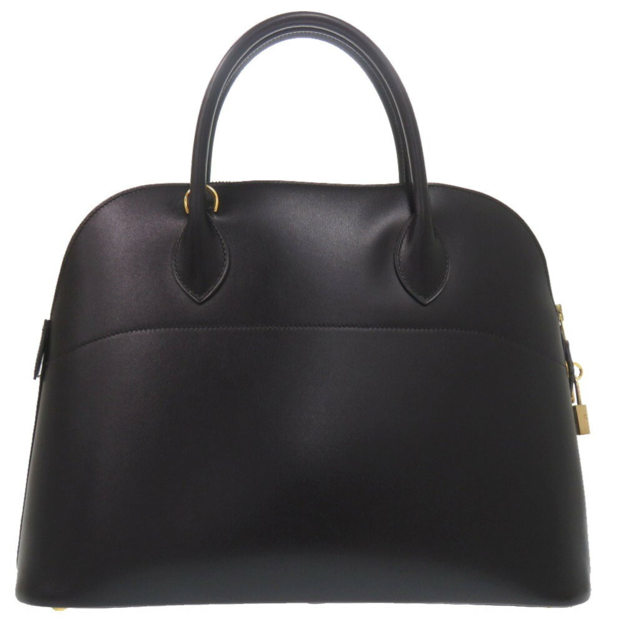 Hermes Black Box Calf Leather Handbag (Pre-Owned)