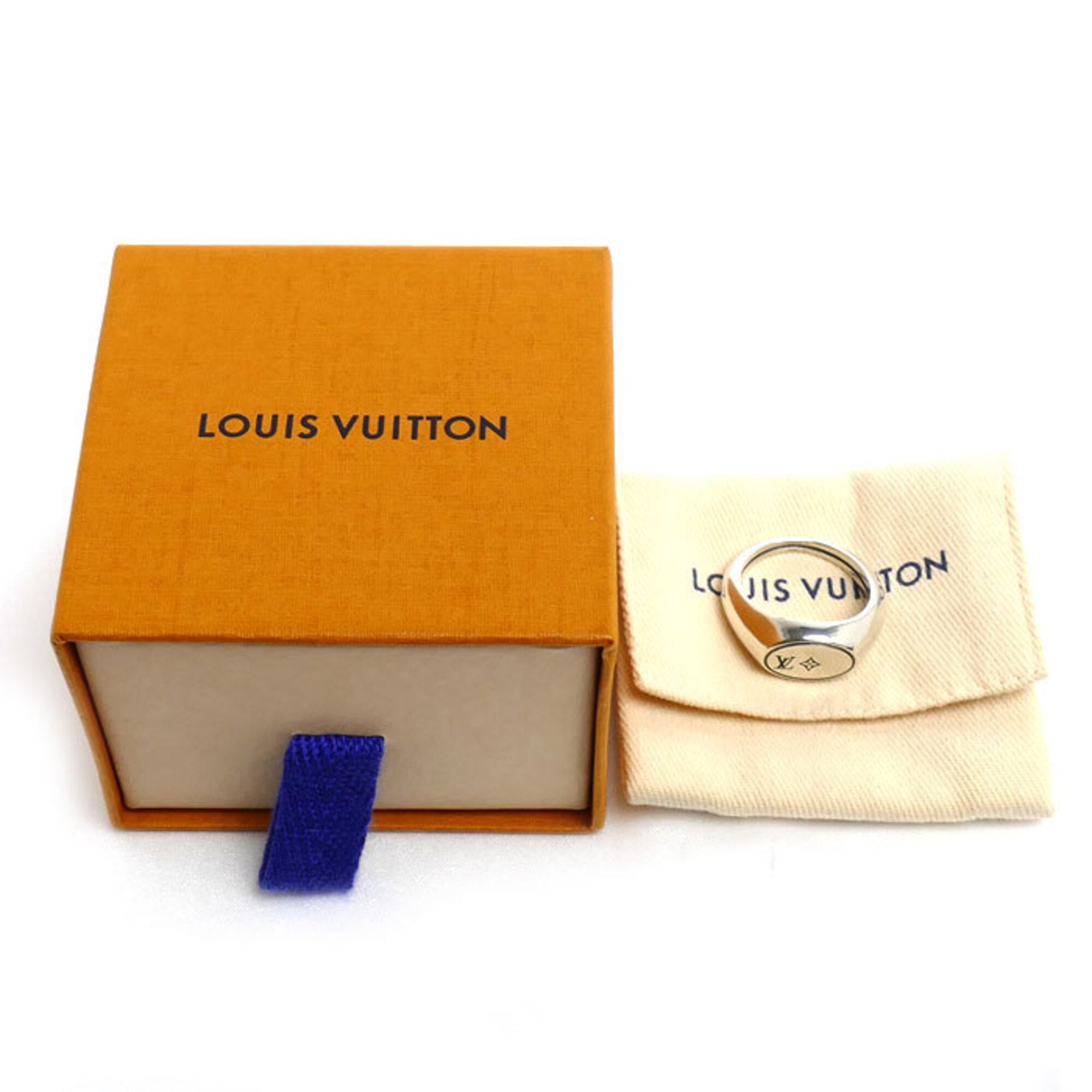 Louis Vuitton Silver 925 Band Ring (Pre-Owned)