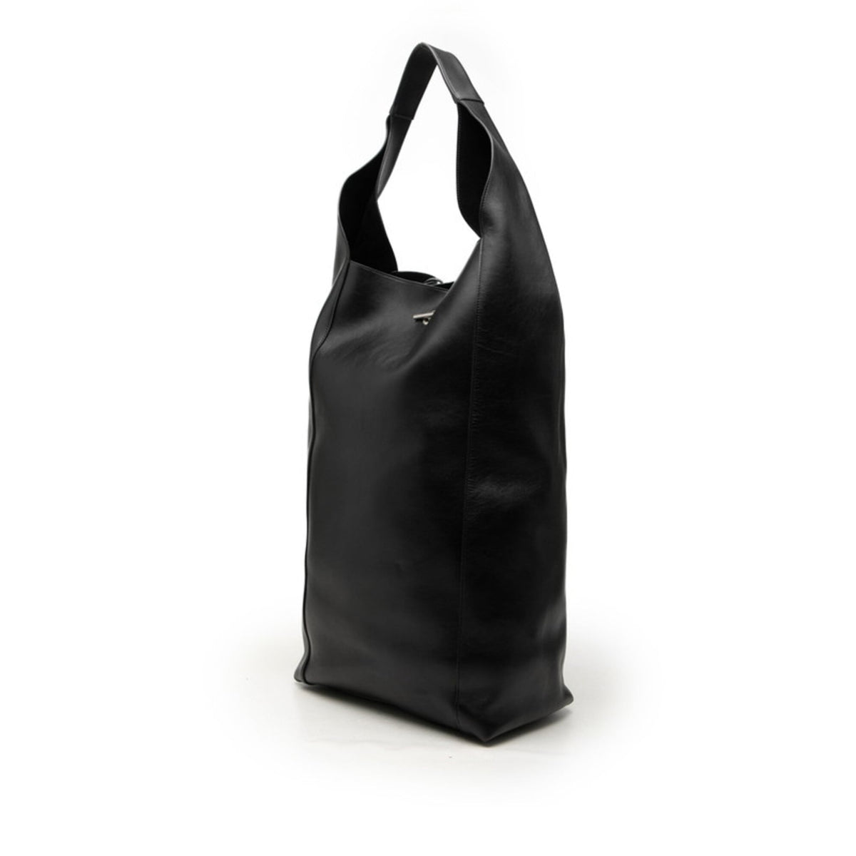 Saint Laurent Black Leather Pouch Shoulder Bag Tote Bag (Pre-Owned)