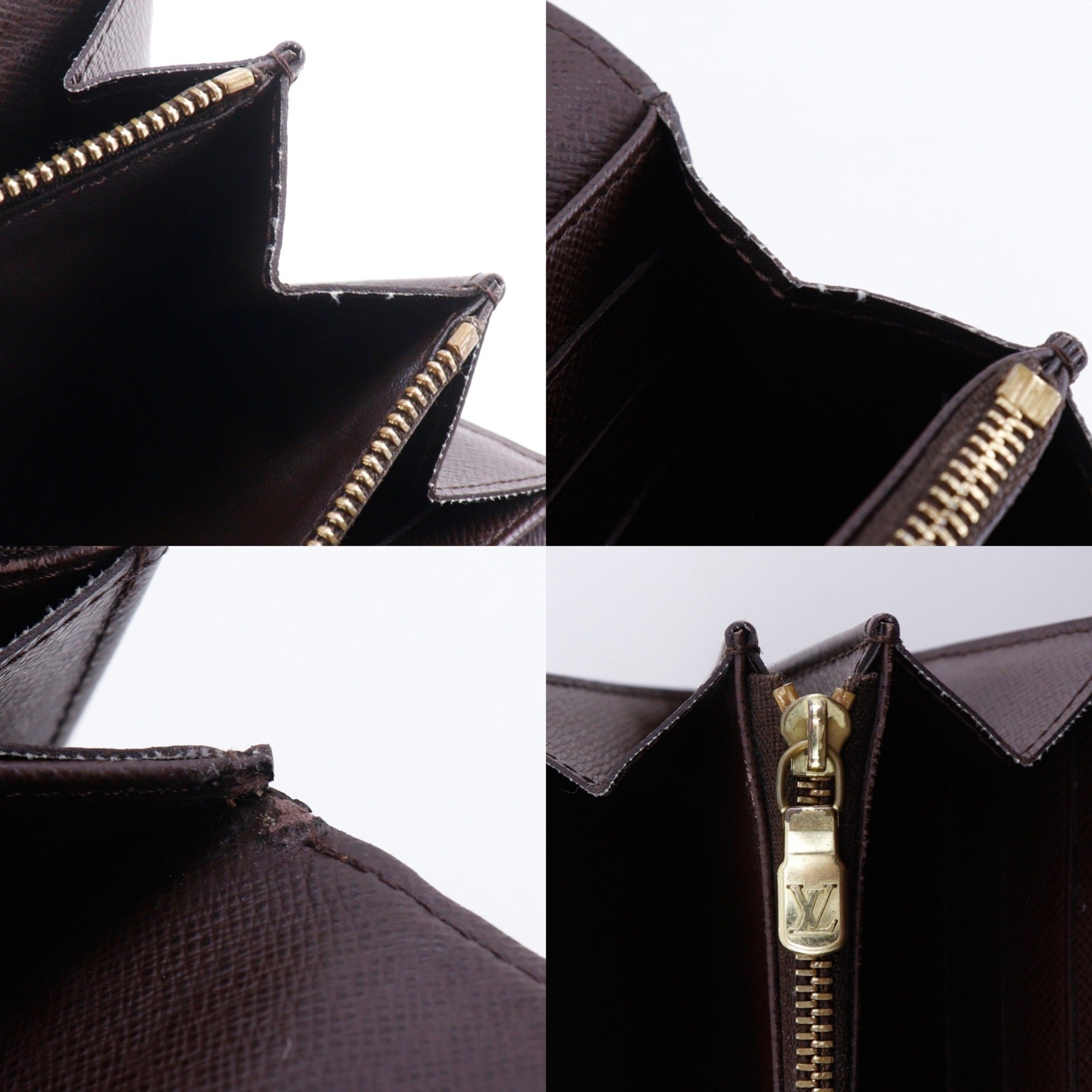Louis Vuitton Brown Damier Canvas Long Wallet (Bi-Fold) (Pre-Owned)